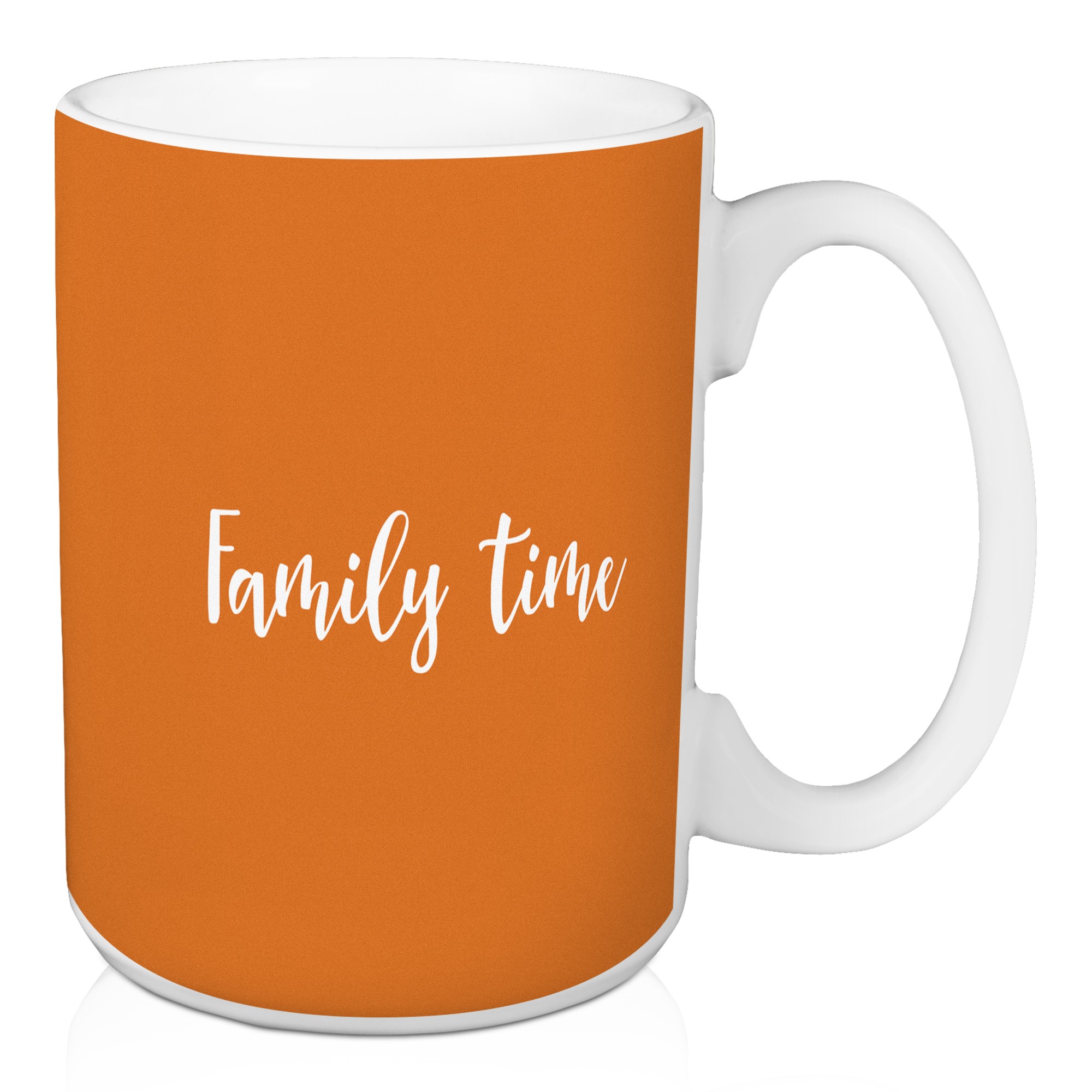 Family Time in Orange 15 oz Mug