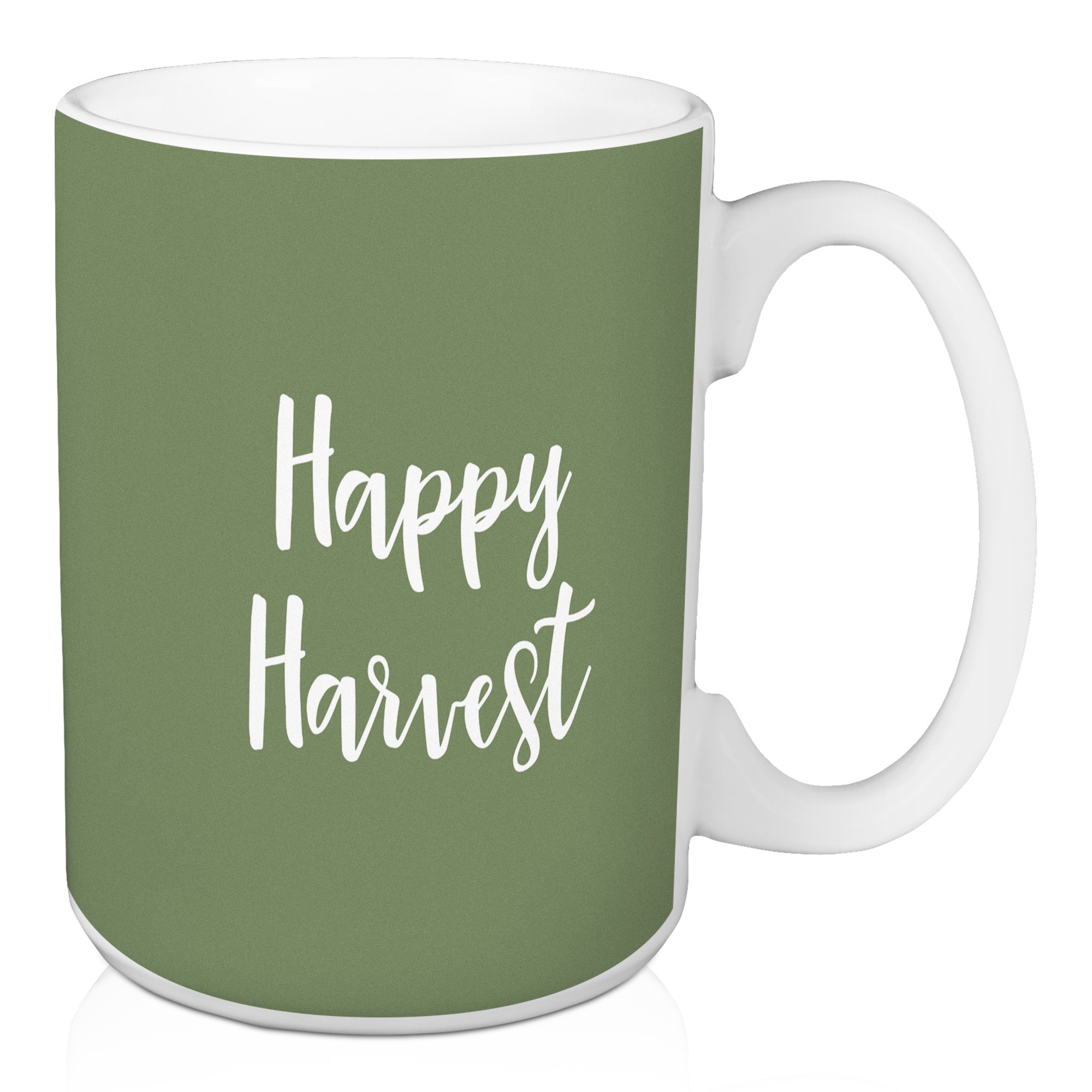 Happy Harvest in Green 15 oz Mug