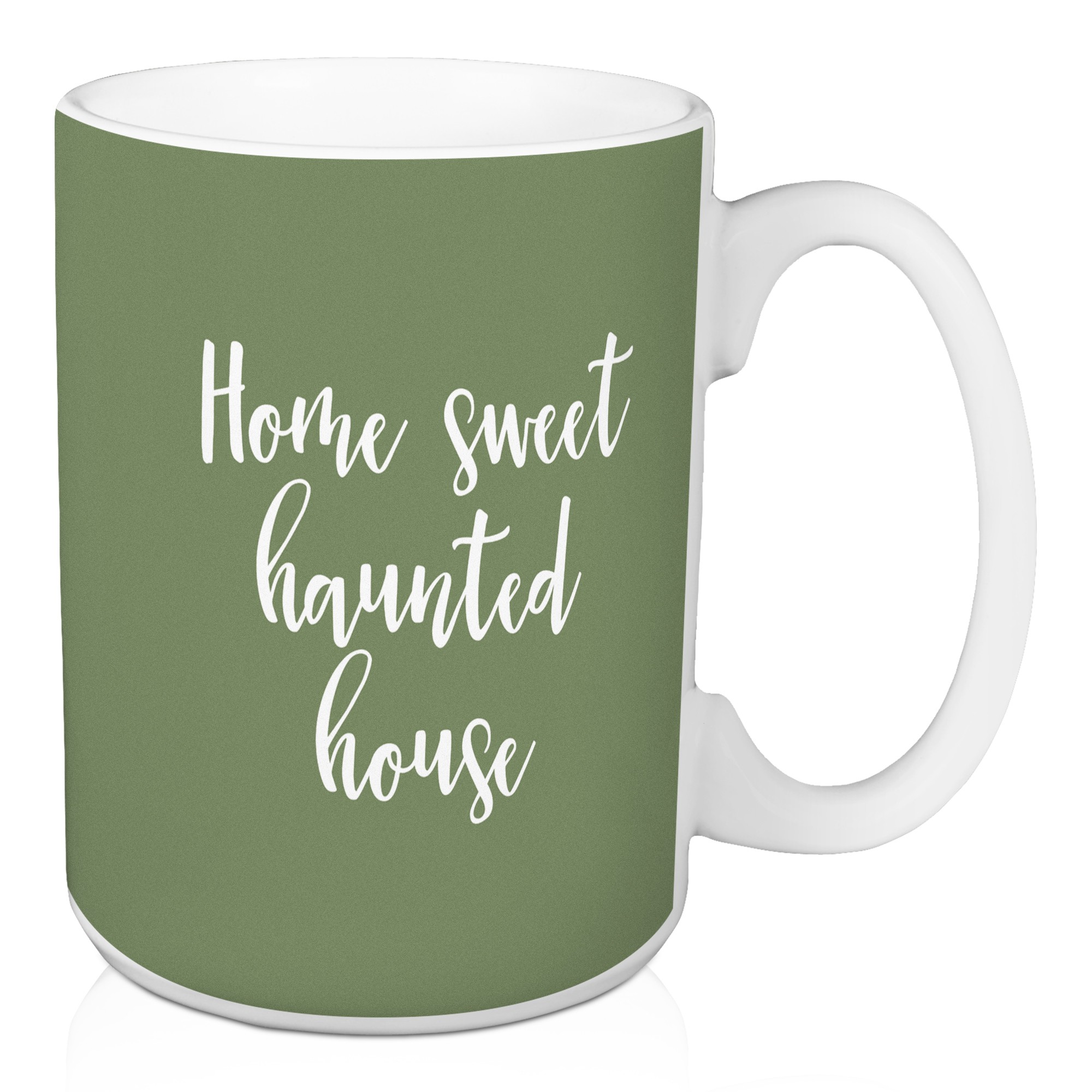 Home Sweet Haunted House in Green 15 oz Mug