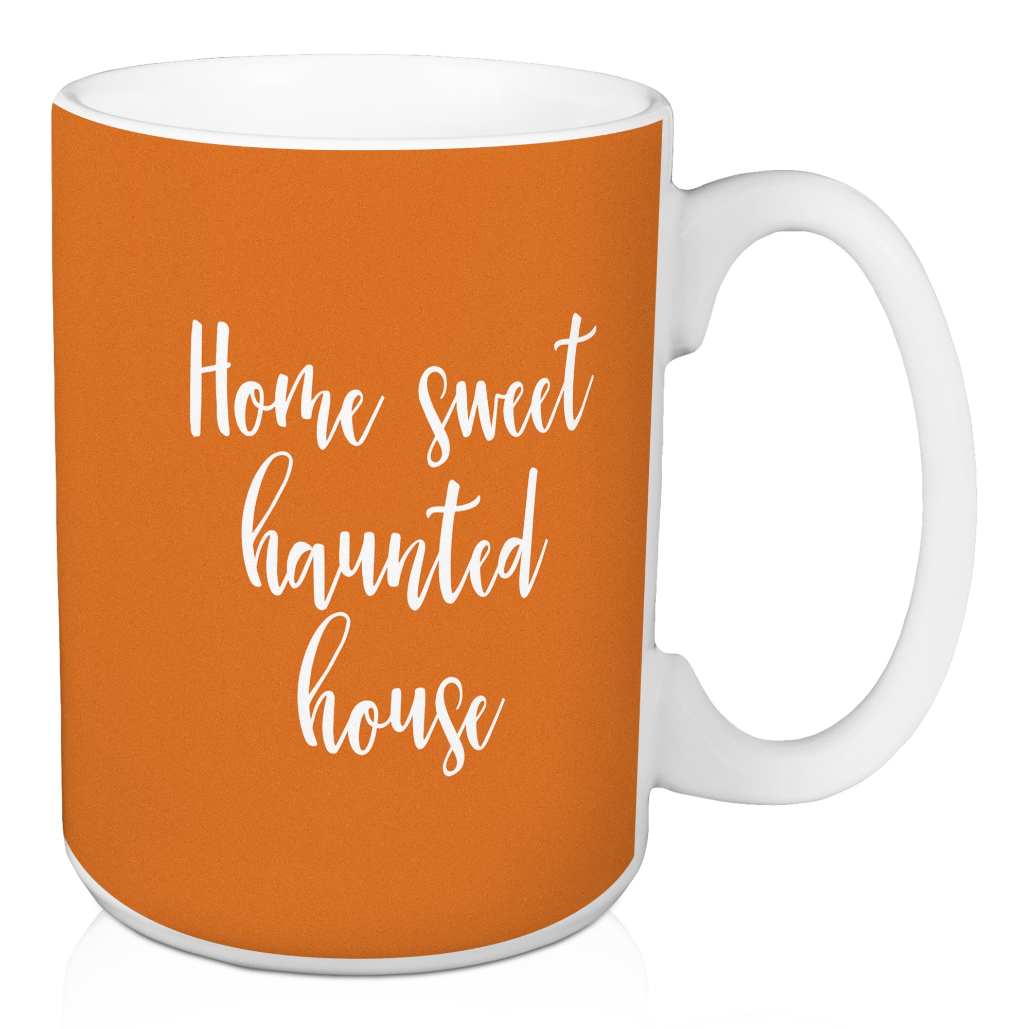 Home Sweet Haunted House in Orange 15 oz Mug