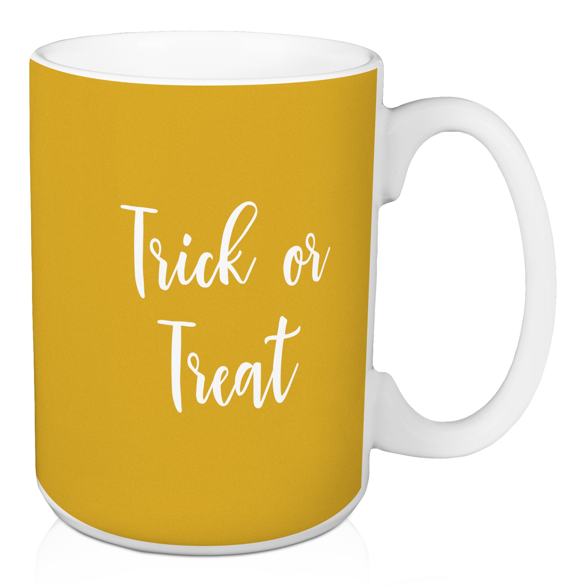 Trick Or Treat in Mustard 15 oz Mug