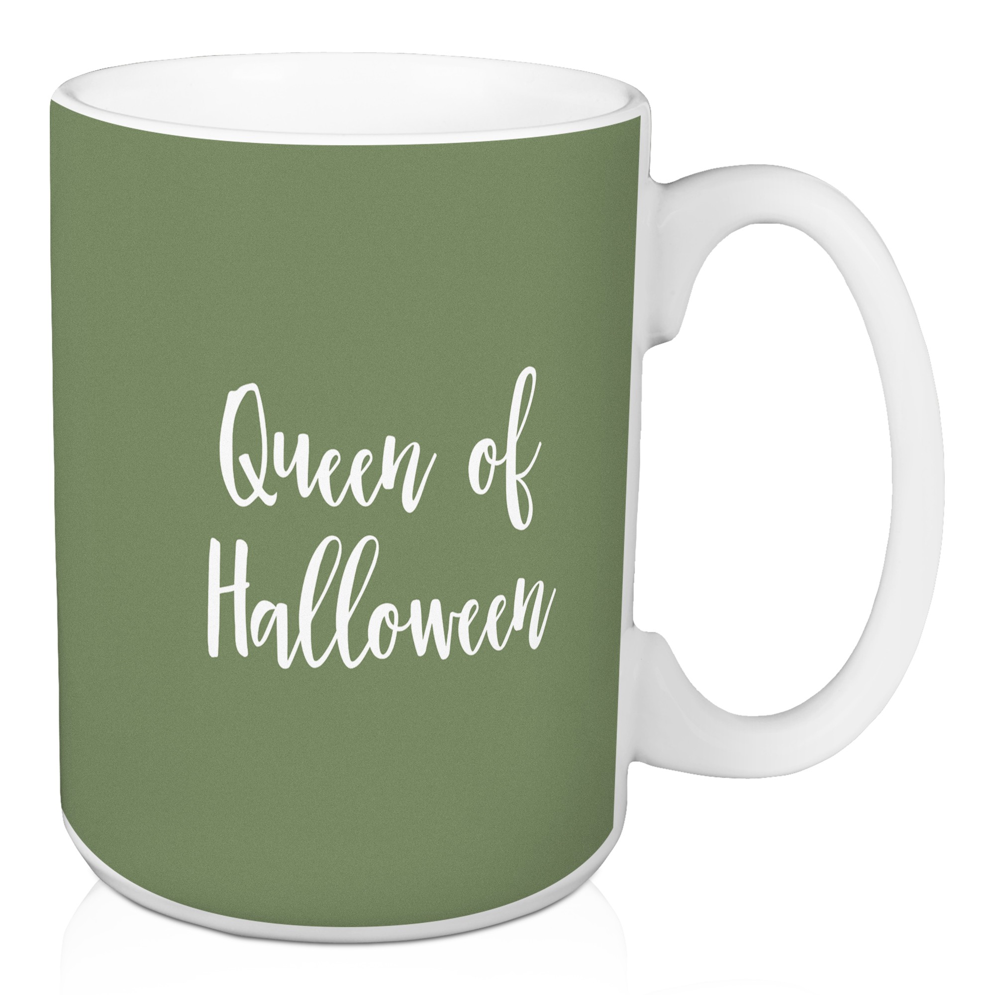 Queen Of Halloween in Green 15 oz Mug