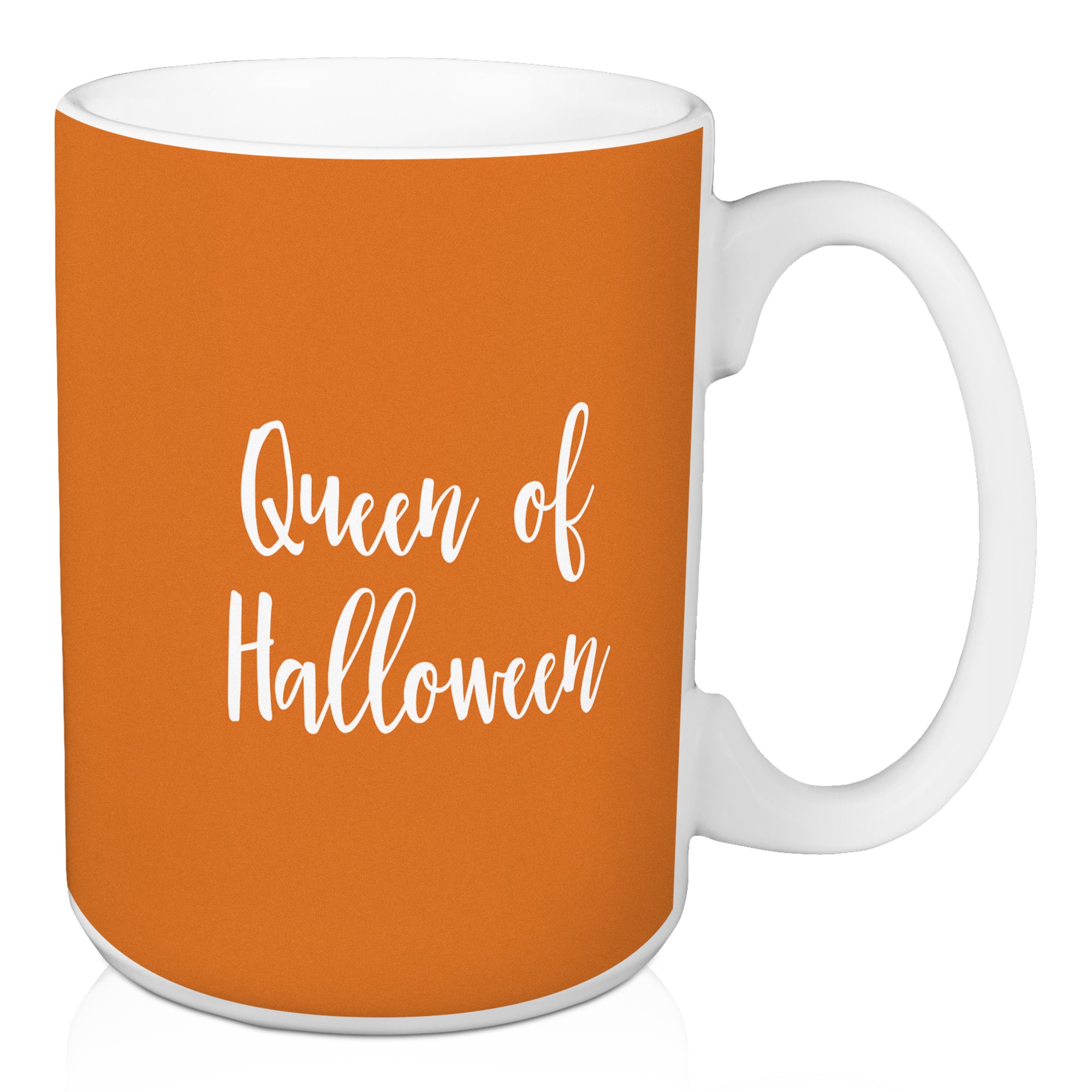 Queen Of Halloween in Orange 15 oz Mug