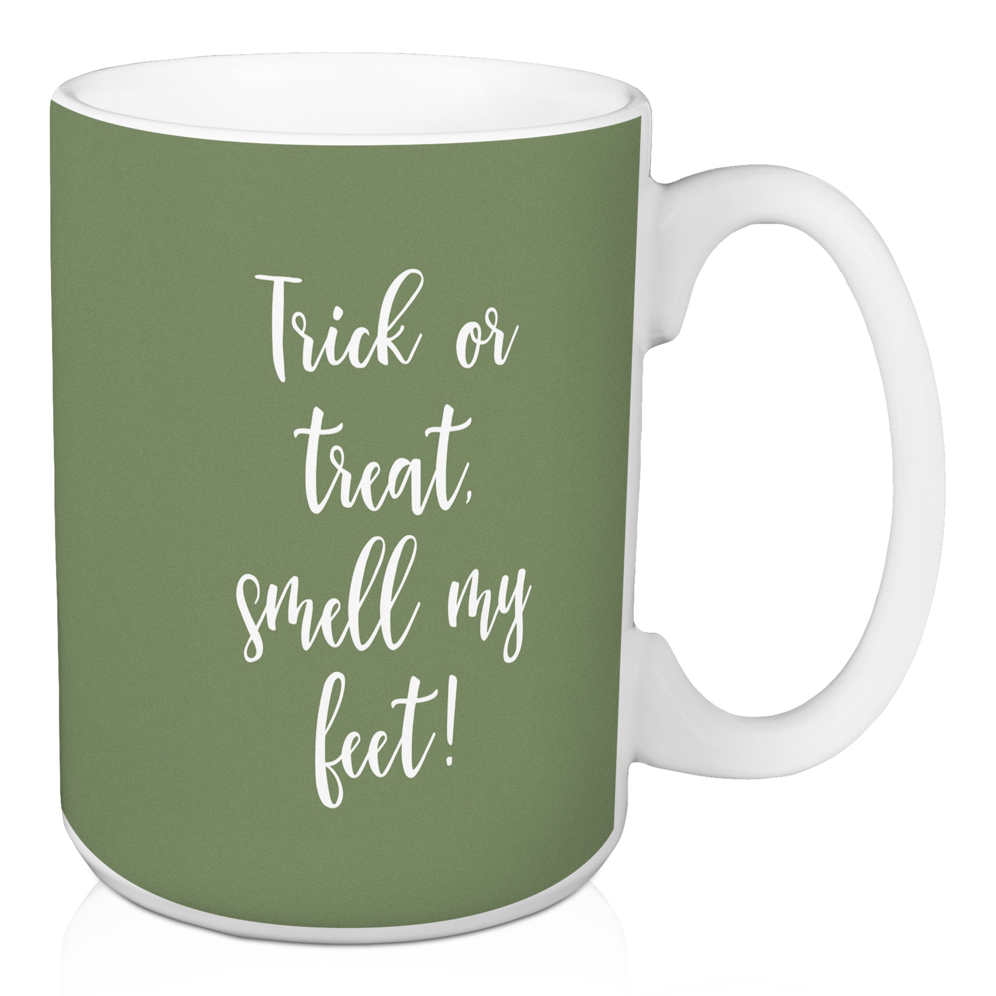 Autumn Skies And Pumpkin Pies in Green 15 oz Mug