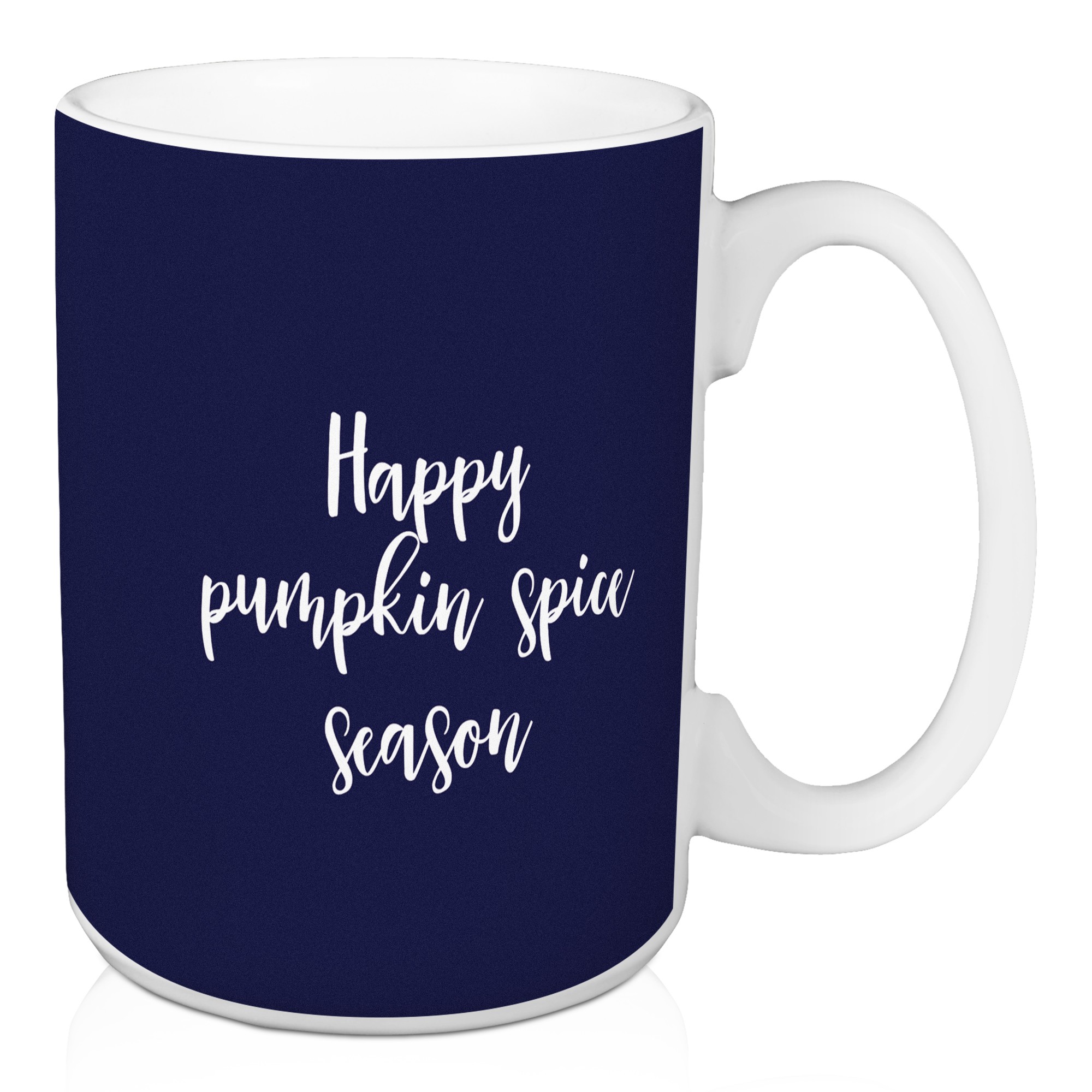 Happy Pumpkin Spice Season in Navy 15 oz Mug