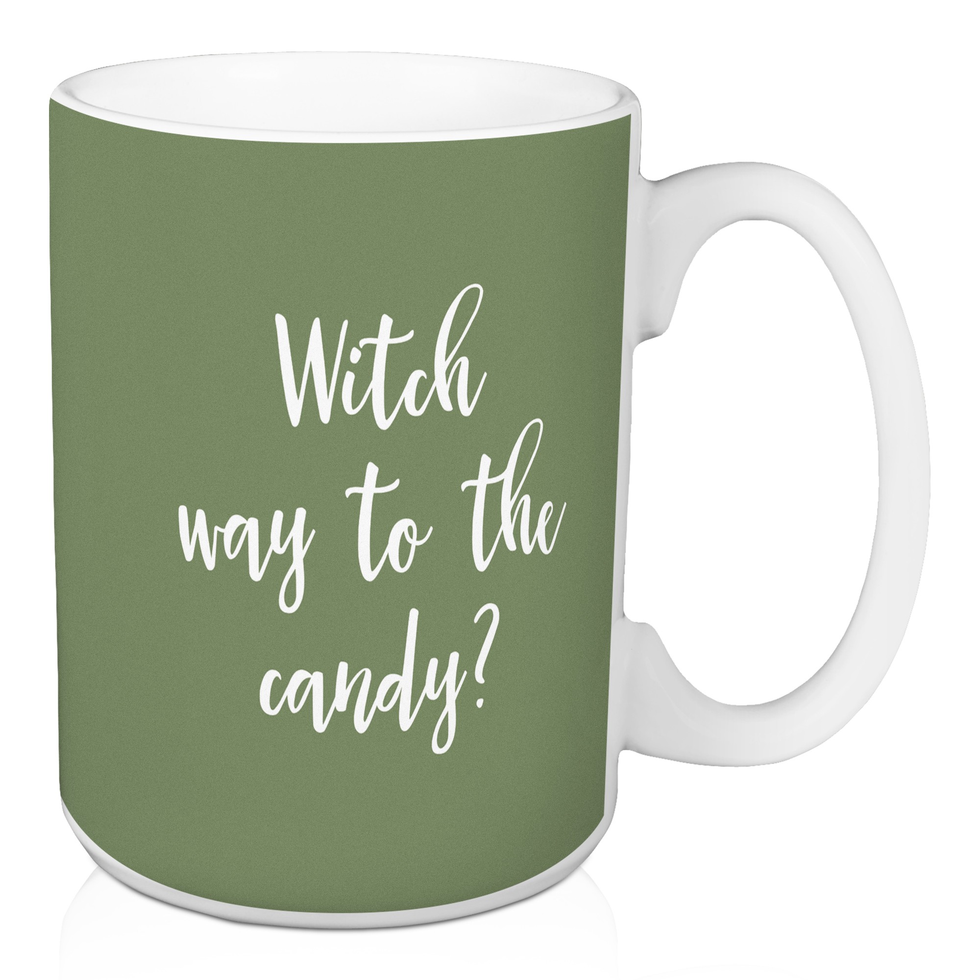Witch Way To The Candy in Green 15 oz Mug
