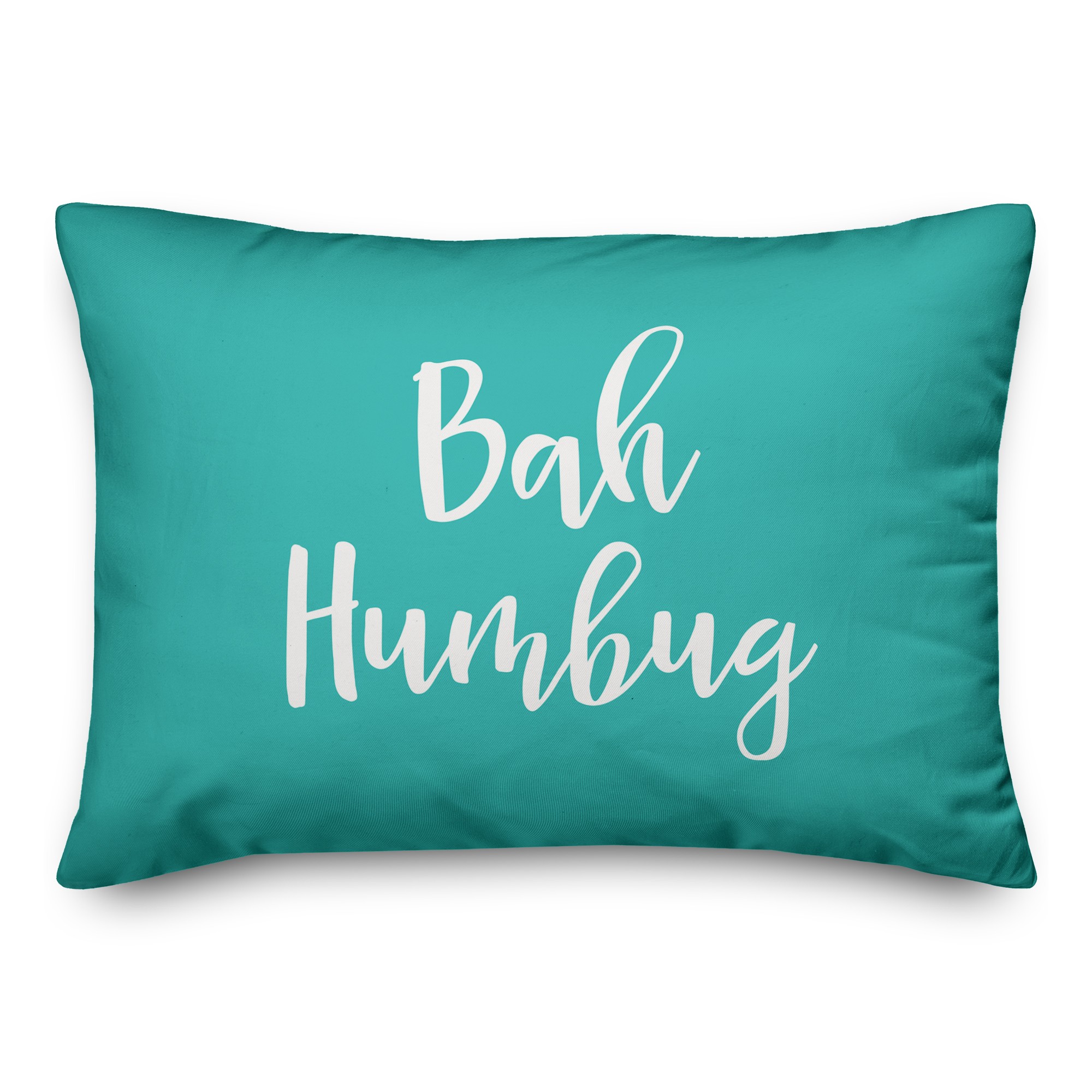 Bah Humbug in Teal 14x20 Spun Poly Pillow