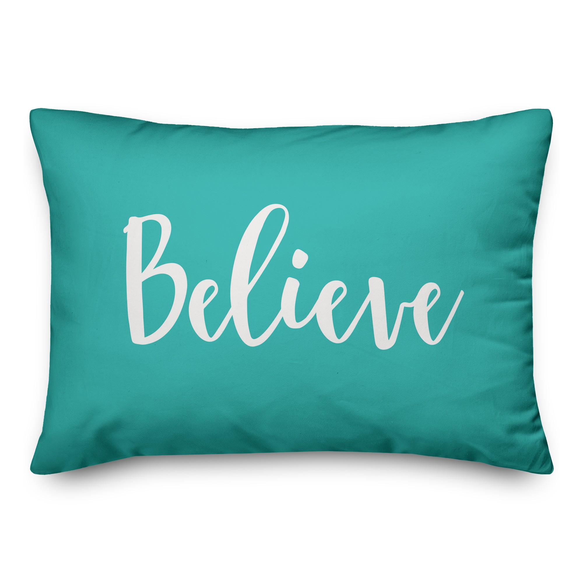 Believe in Teal 14x20 Spun Poly Pillow