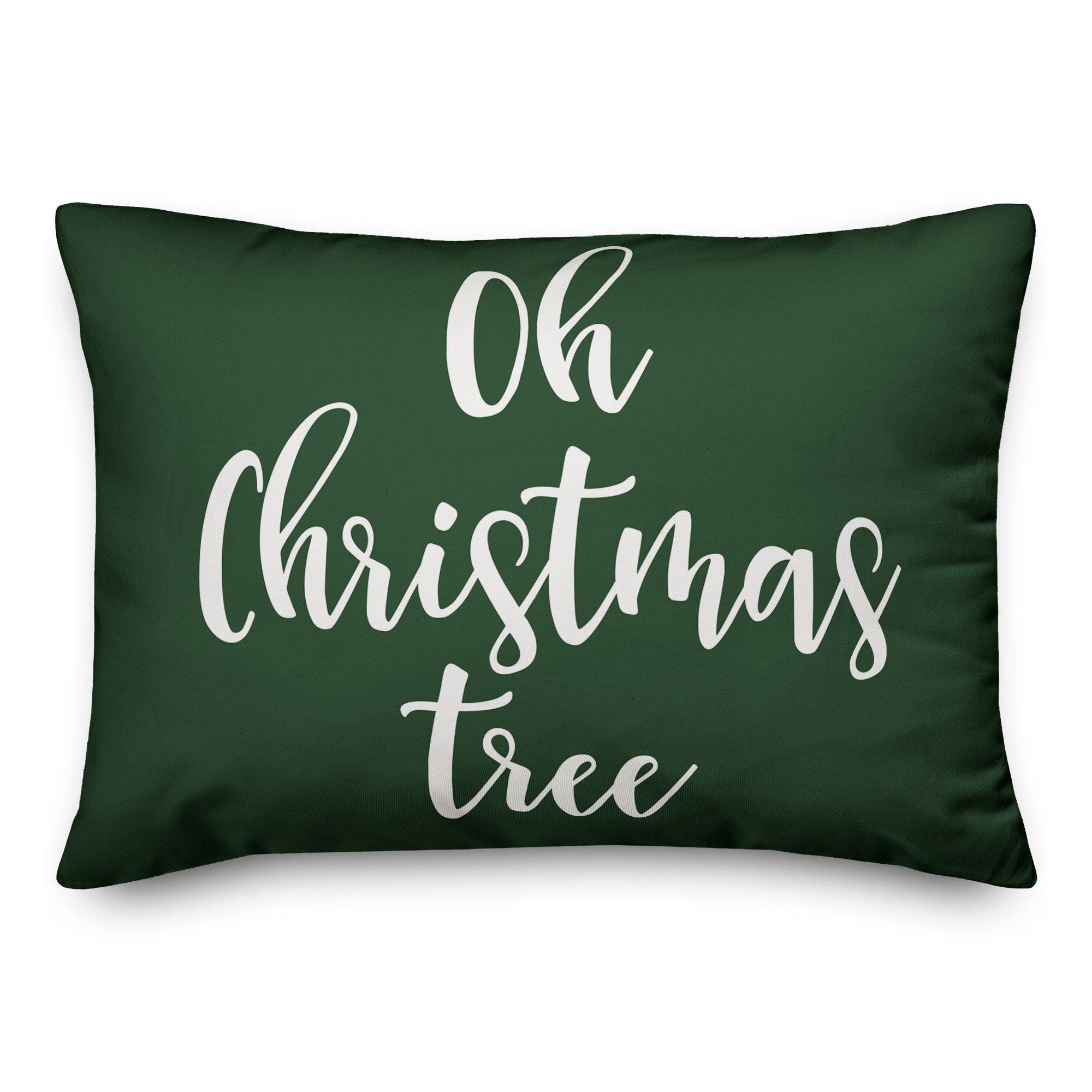Oh Christmas Tree in Dark Green 14x20 Spun Poly Pillow