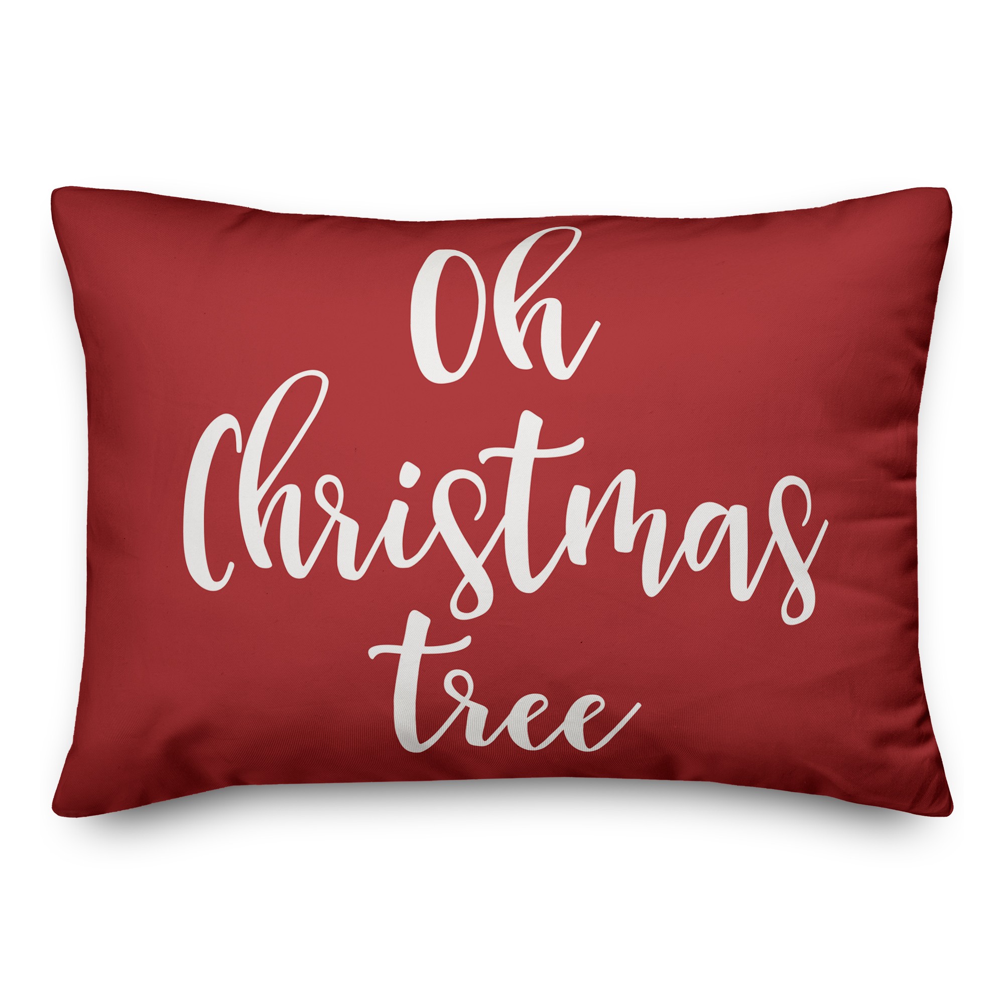 Oh Christmas Tree in Red 14x20 Spun Poly Pillow