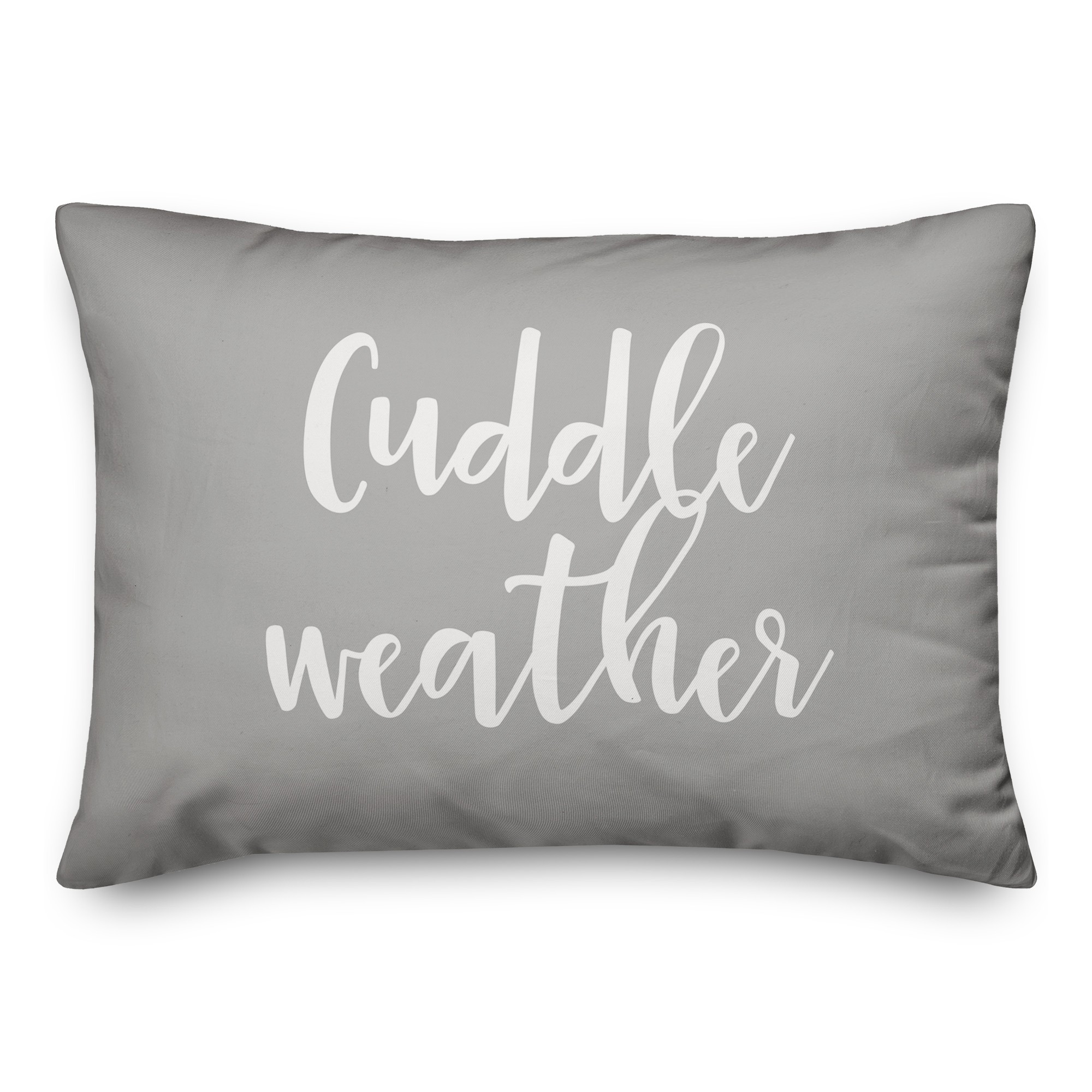 Cuddle Weather in Gray 14x20 Spun Poly Pillow