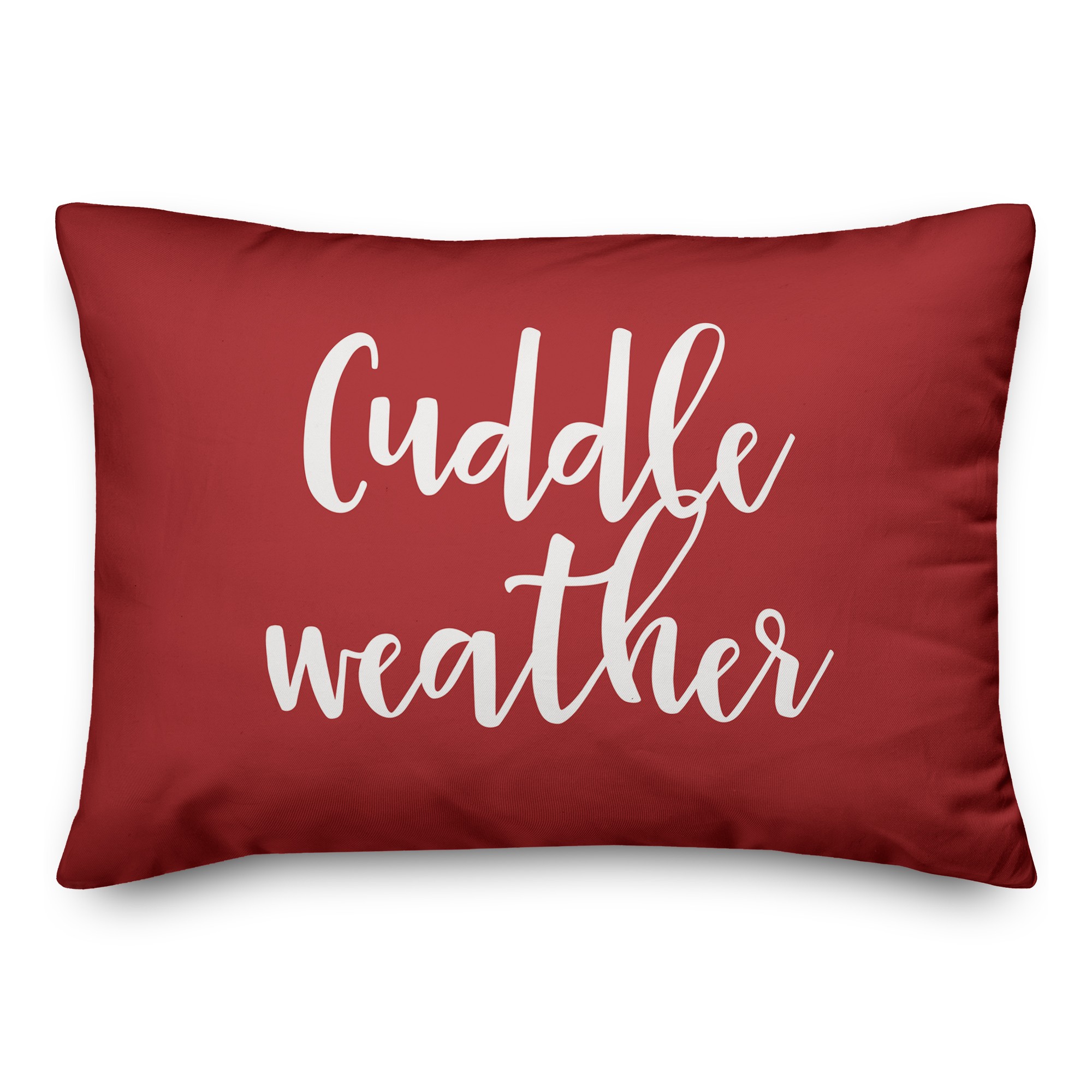 Cuddle Weather in Red 14x20 Spun Poly Pillow