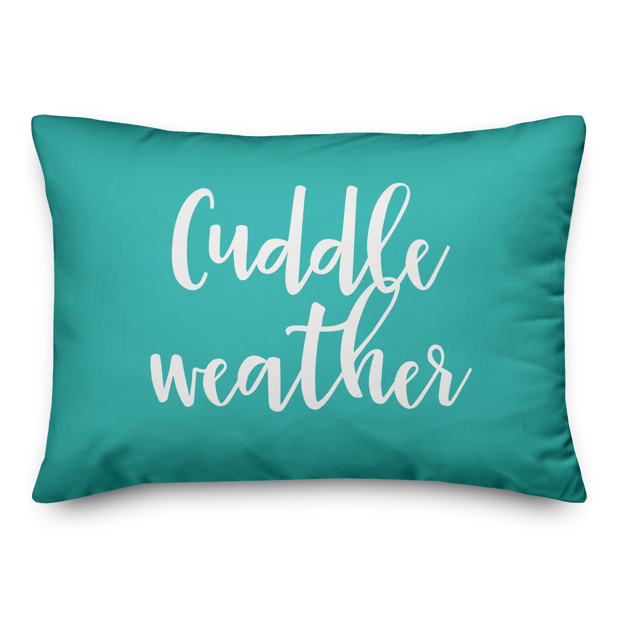 Cuddle Weather in Teal 14x20 Spun Poly Pillow