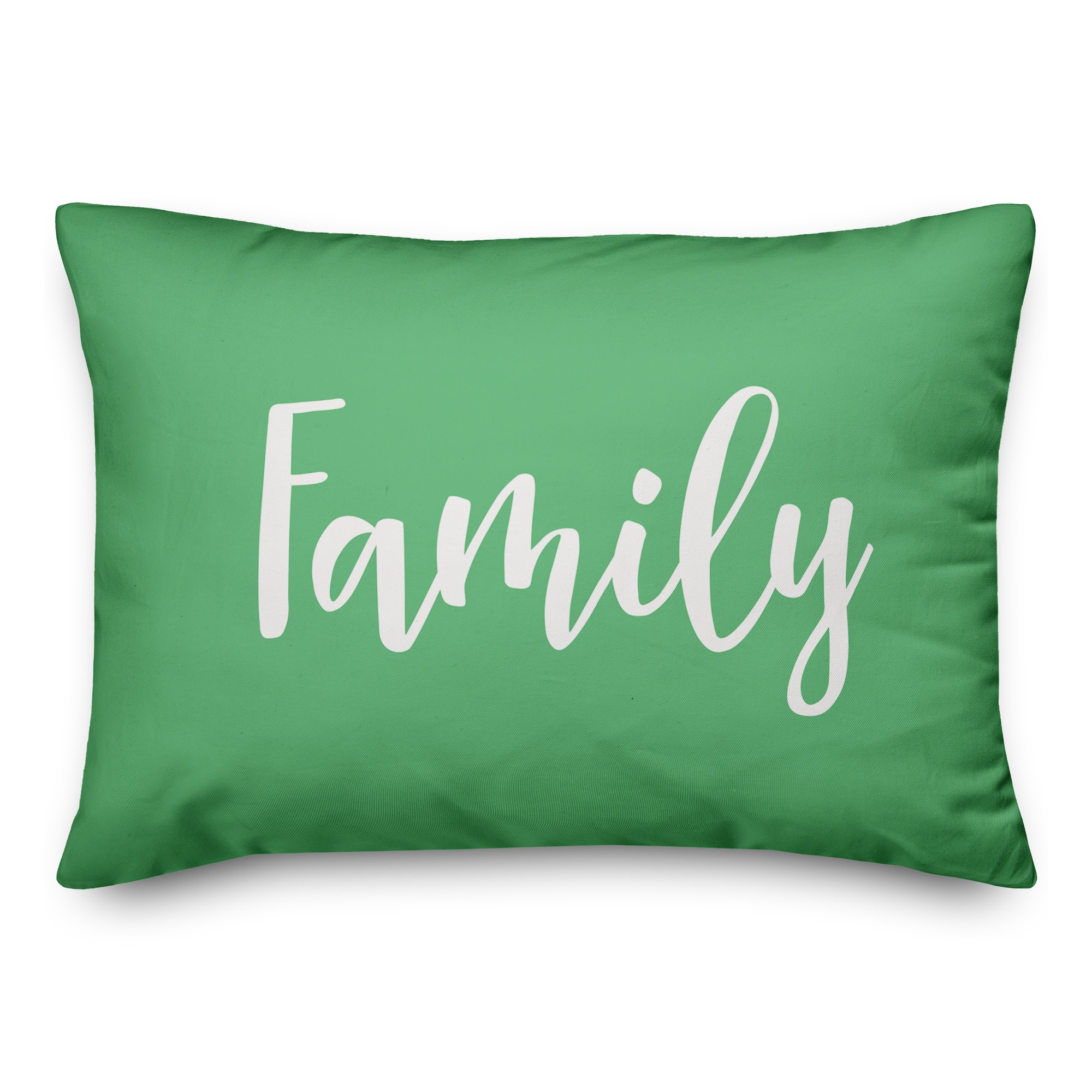 Family in Light Green 14x20 Spun Poly Pillow