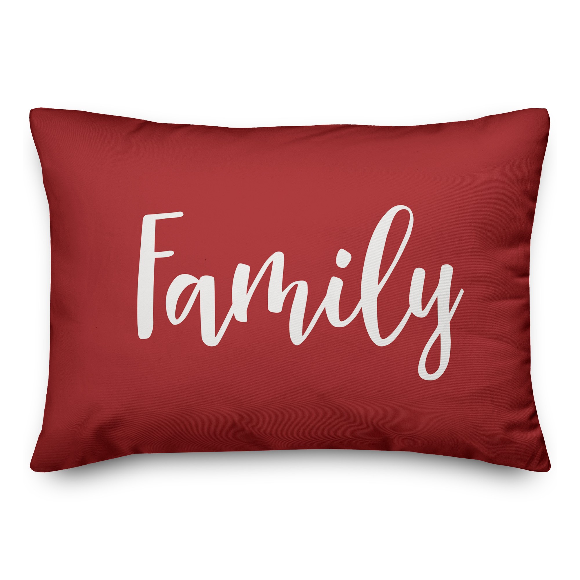 Family in Red 14x20 Spun Poly Pillow