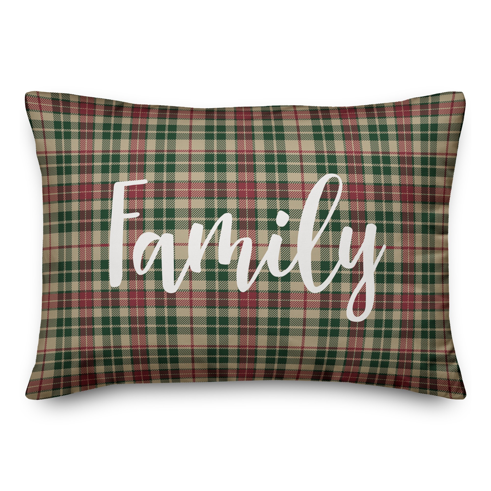 Family in Teal 14x20 Spun Poly Pillow