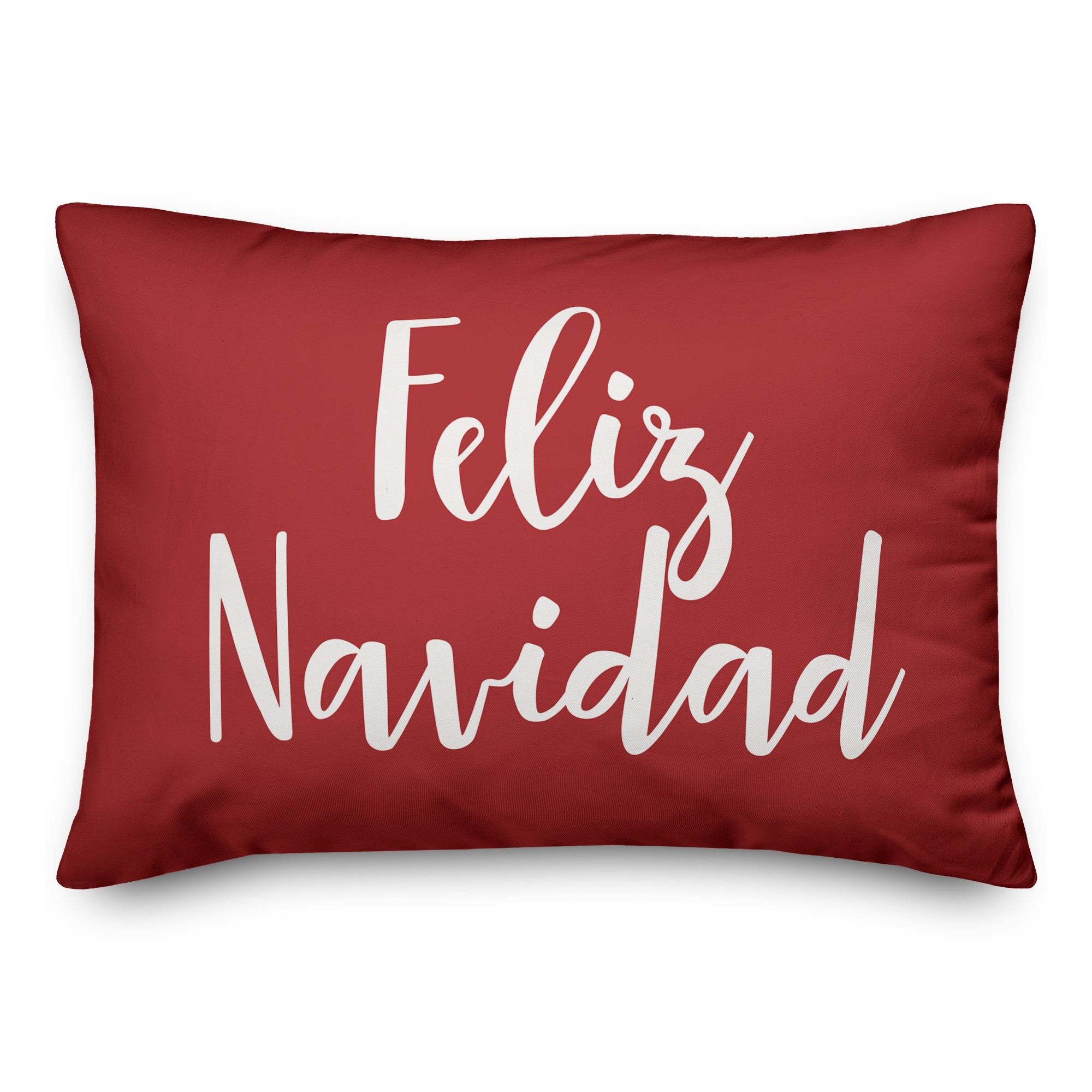 Feliz Navidad in Red 14x20 Spun Poly Pillow