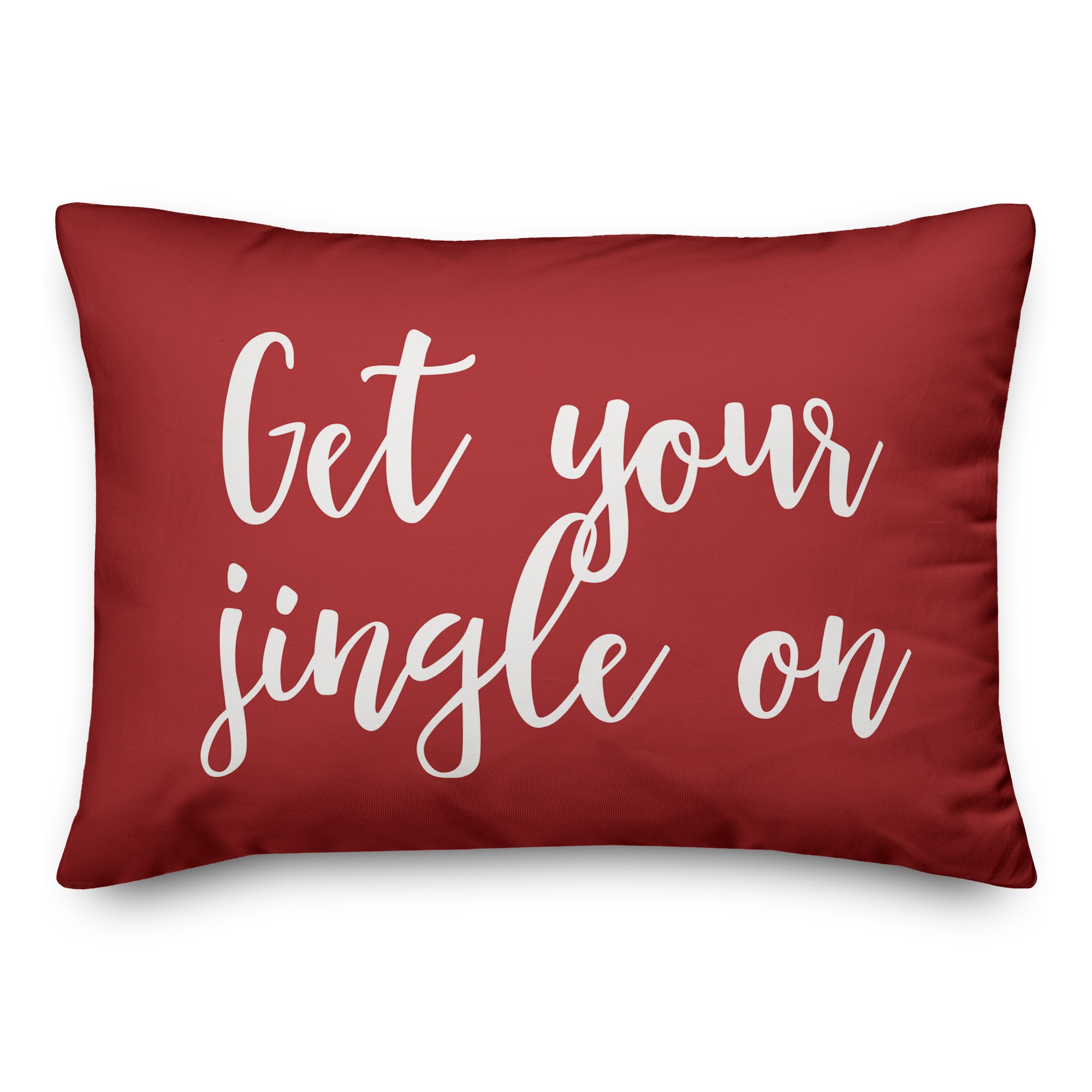 Get Your Jingle On in Red 14x20 Spun Poly Pillow