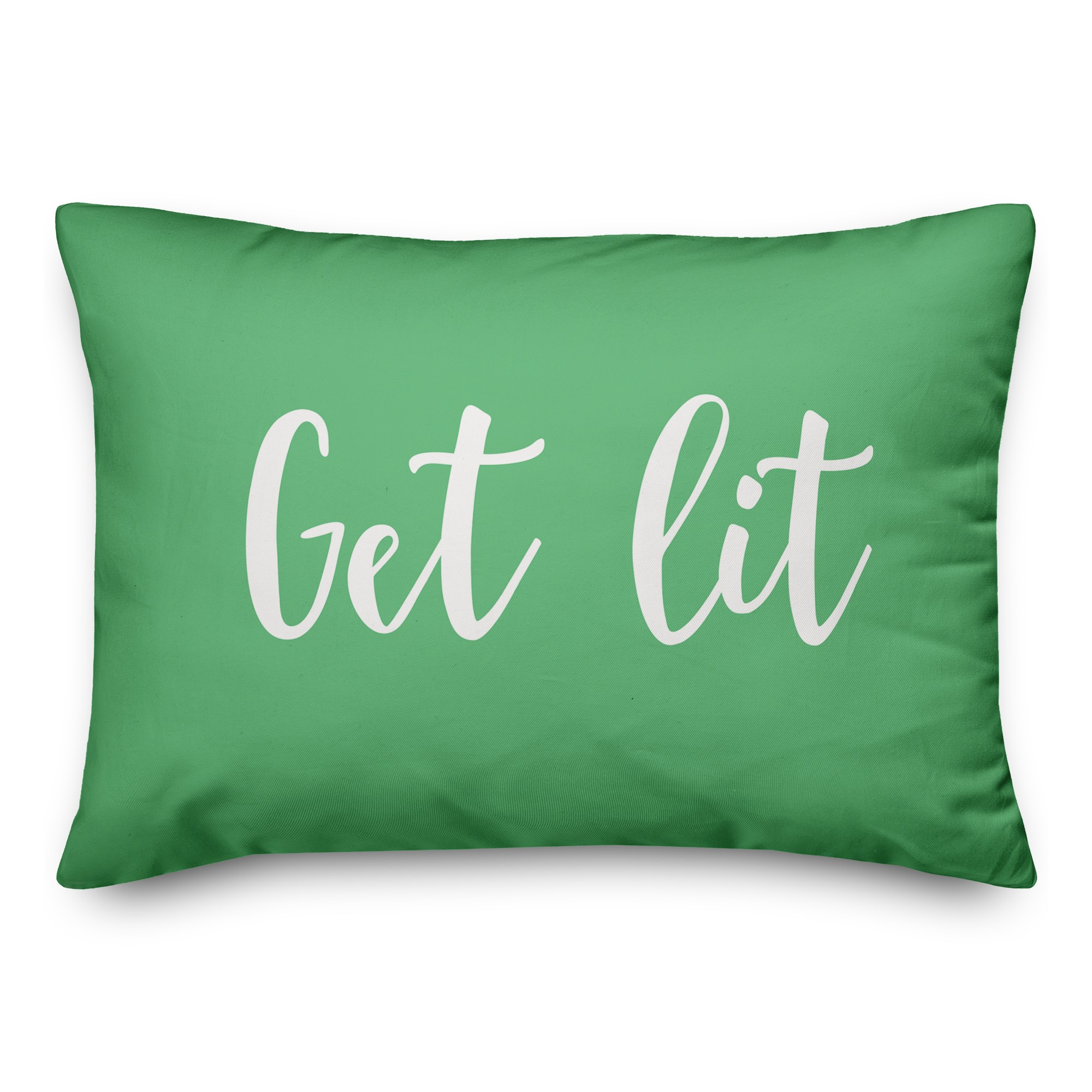 Get Lit in Light Green 14x20 Spun Poly Pillow