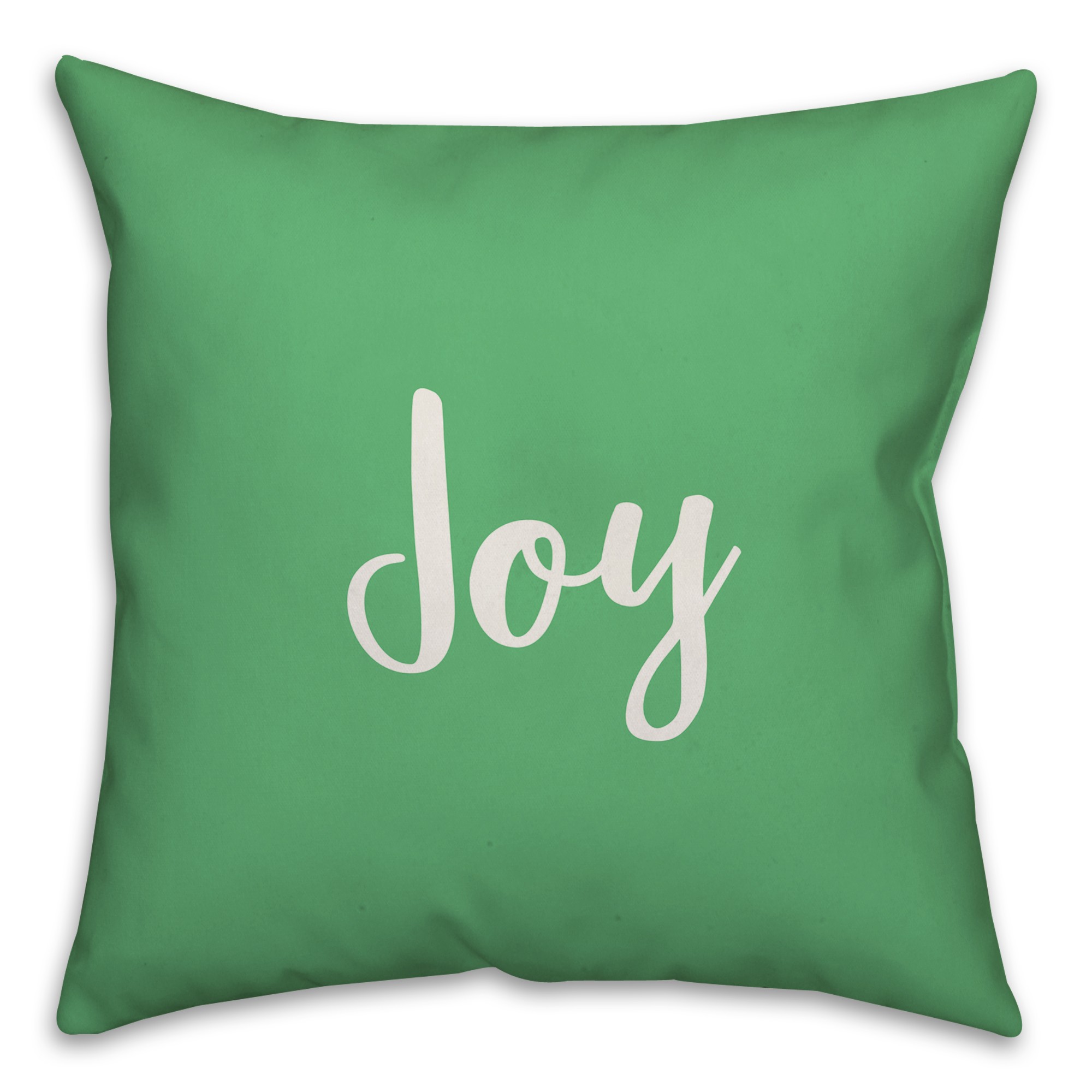 Joy in Light Green 18x18 Spun Poly Pillow