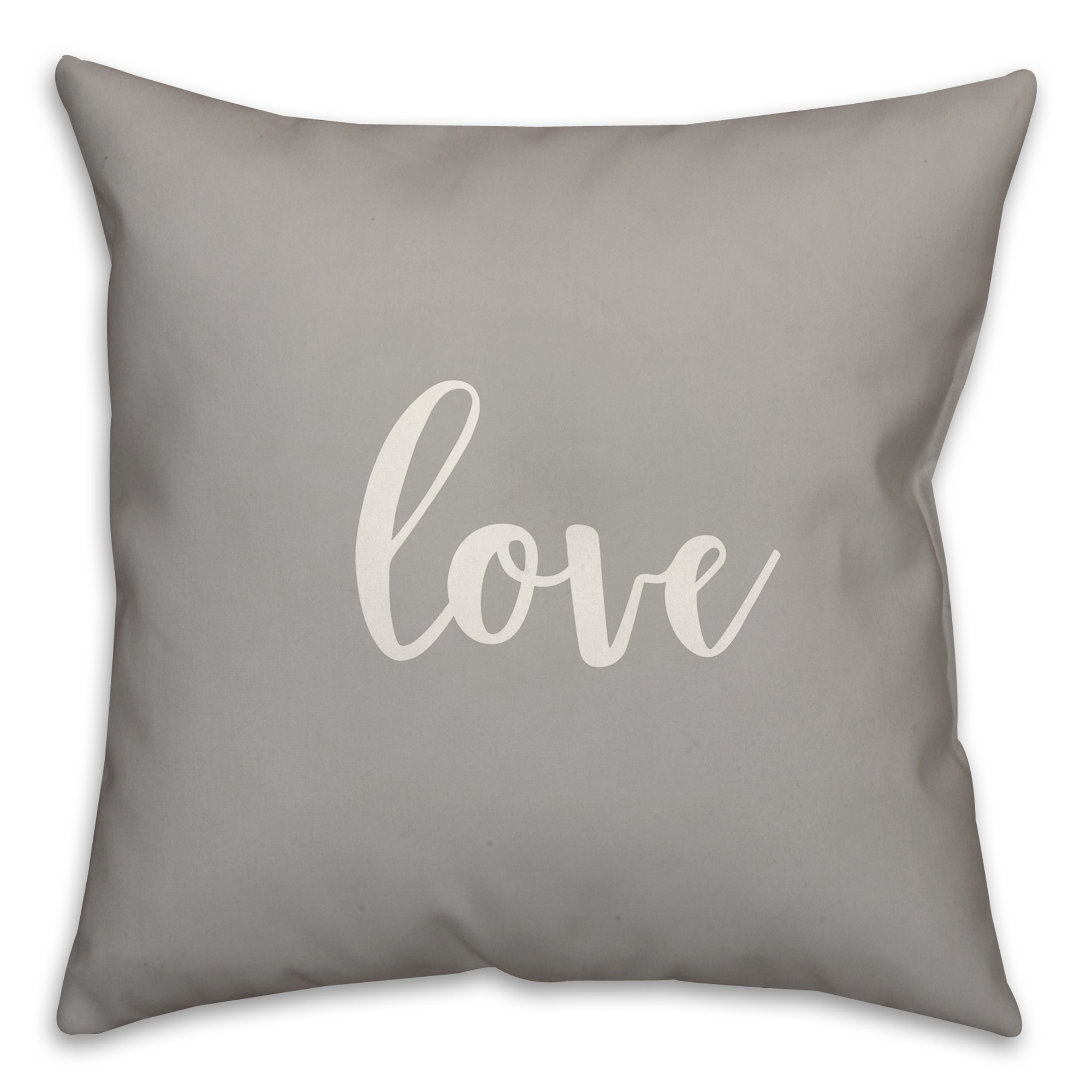 Love in Gray 18x18 Spun Poly Pillow