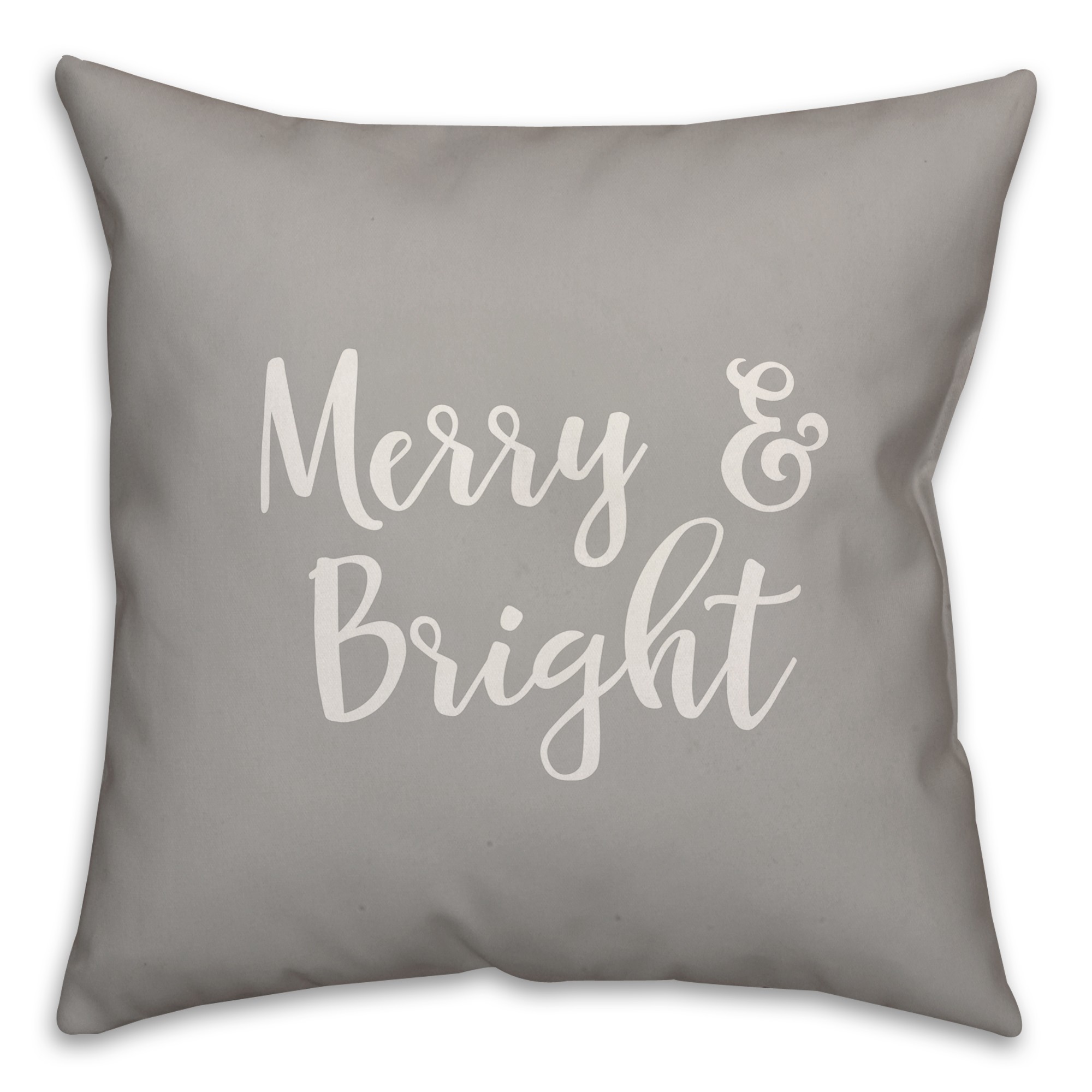 Merry & Bright in Gray 18x18 Spun Poly Pillow