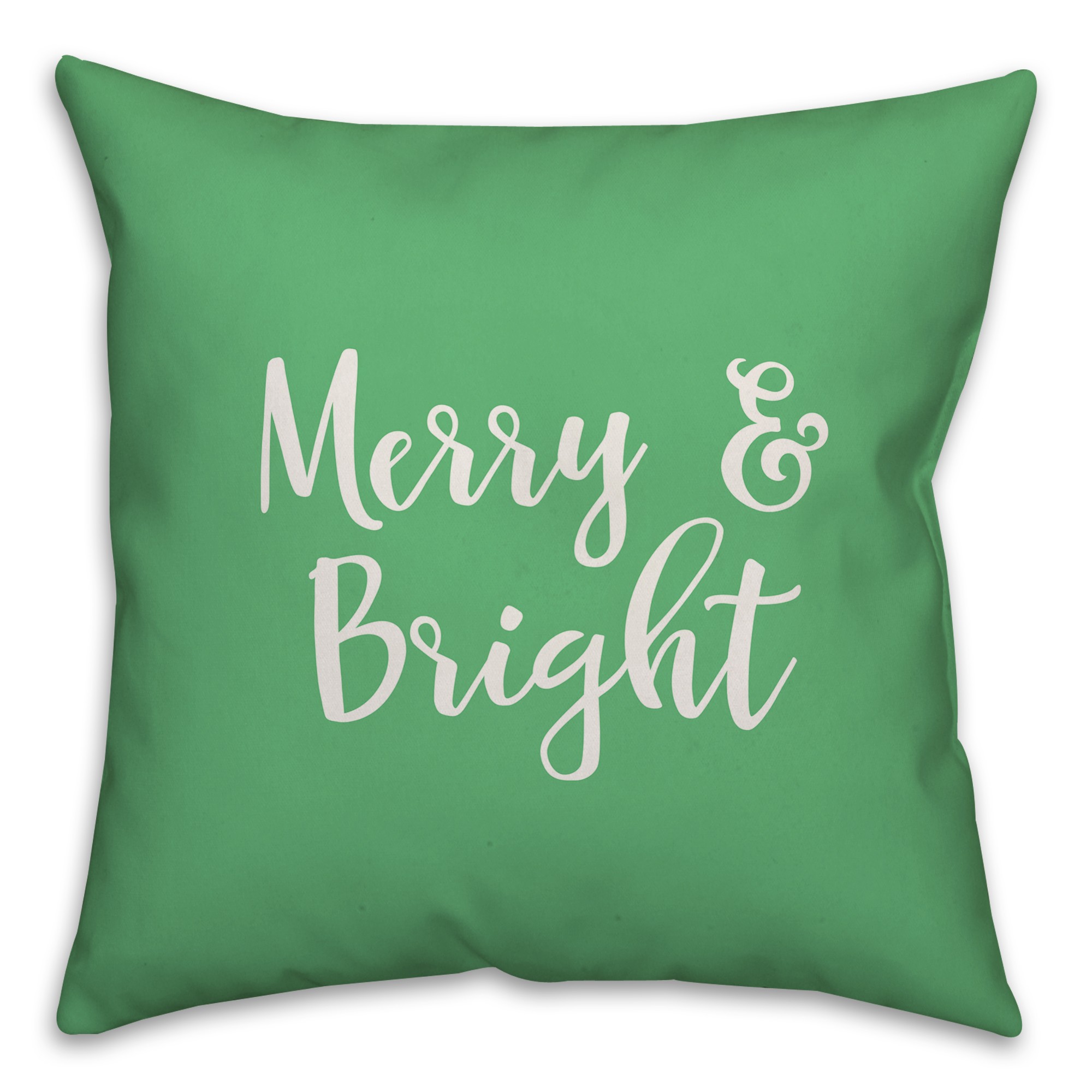 Merry & Bright in Light Green 18x18 Spun Poly Pillow