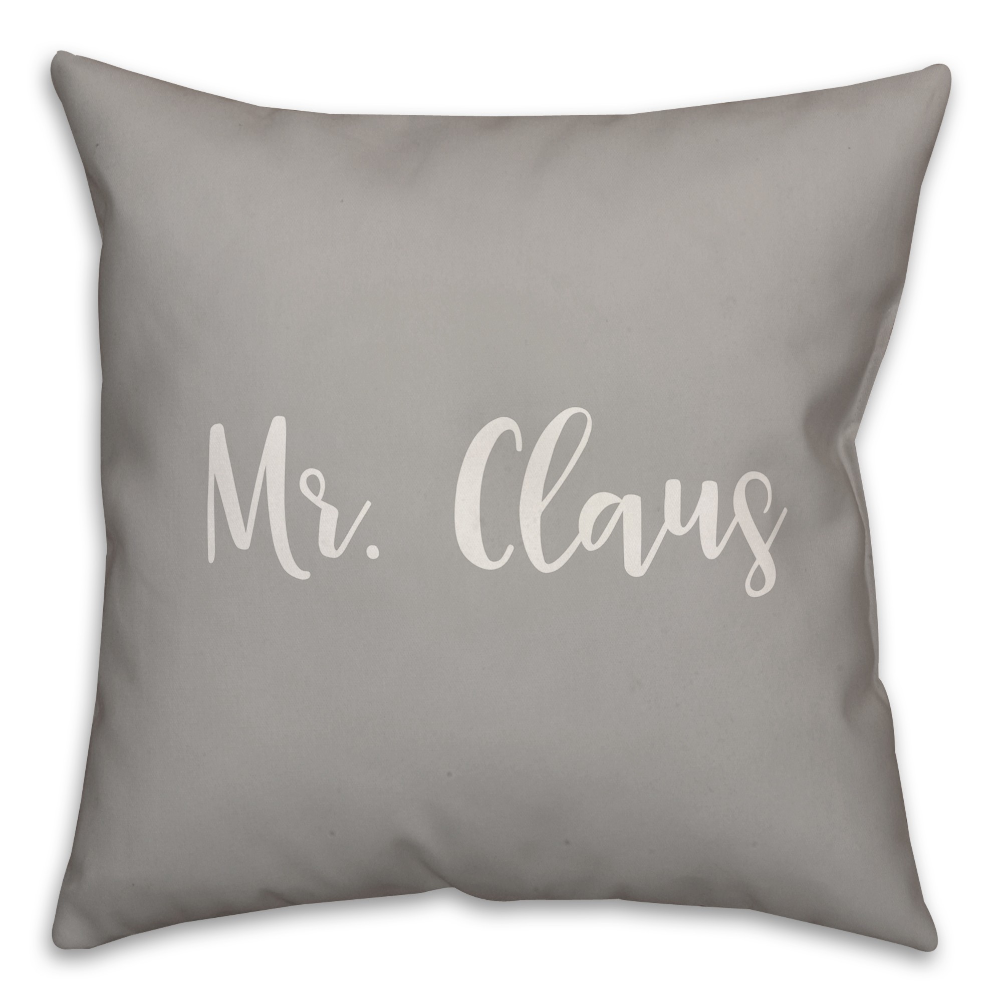 Mr. Claus in Gray 18x18 Spun Poly Pillow