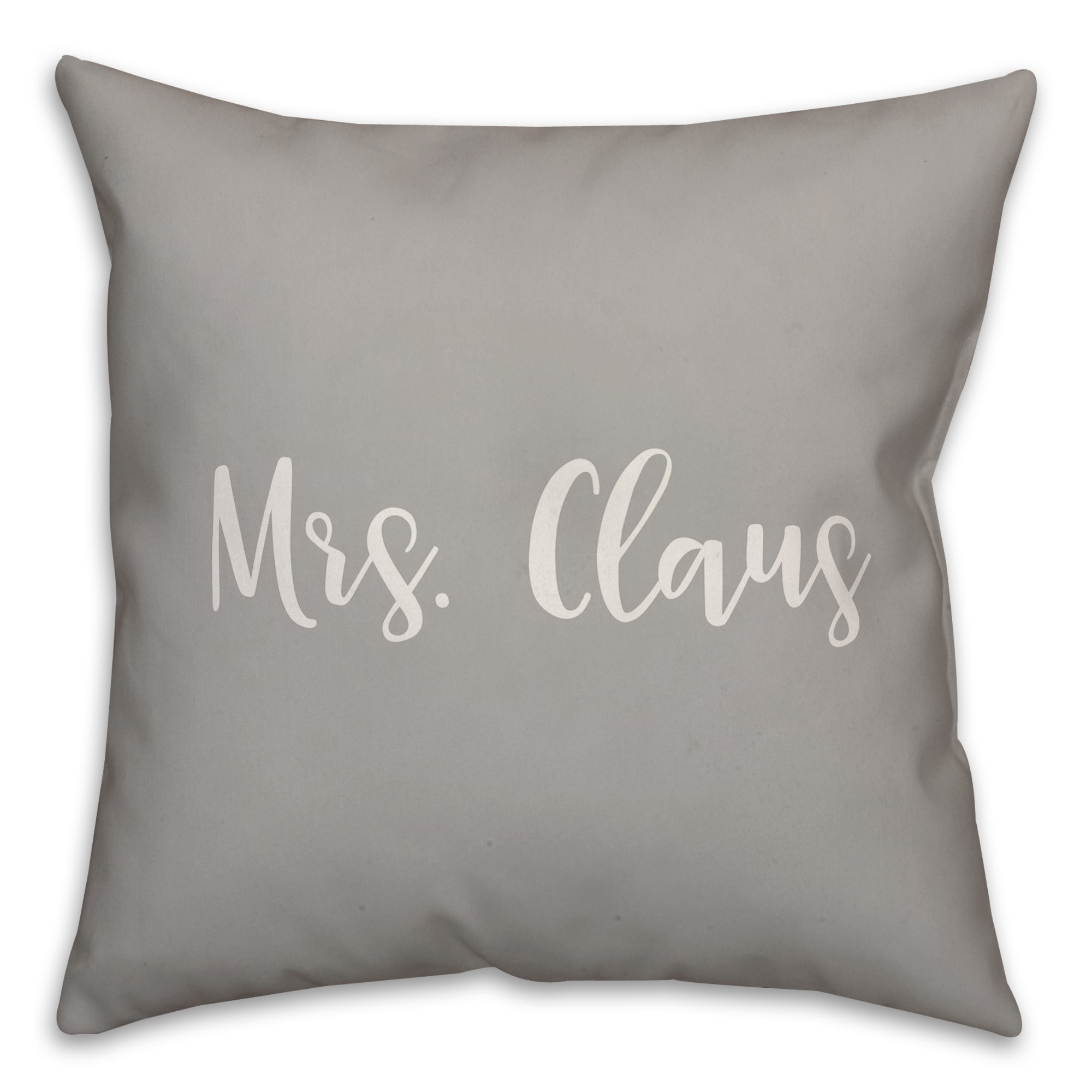 Mrs. Claus in Gray 18x18 Spun Poly Pillow