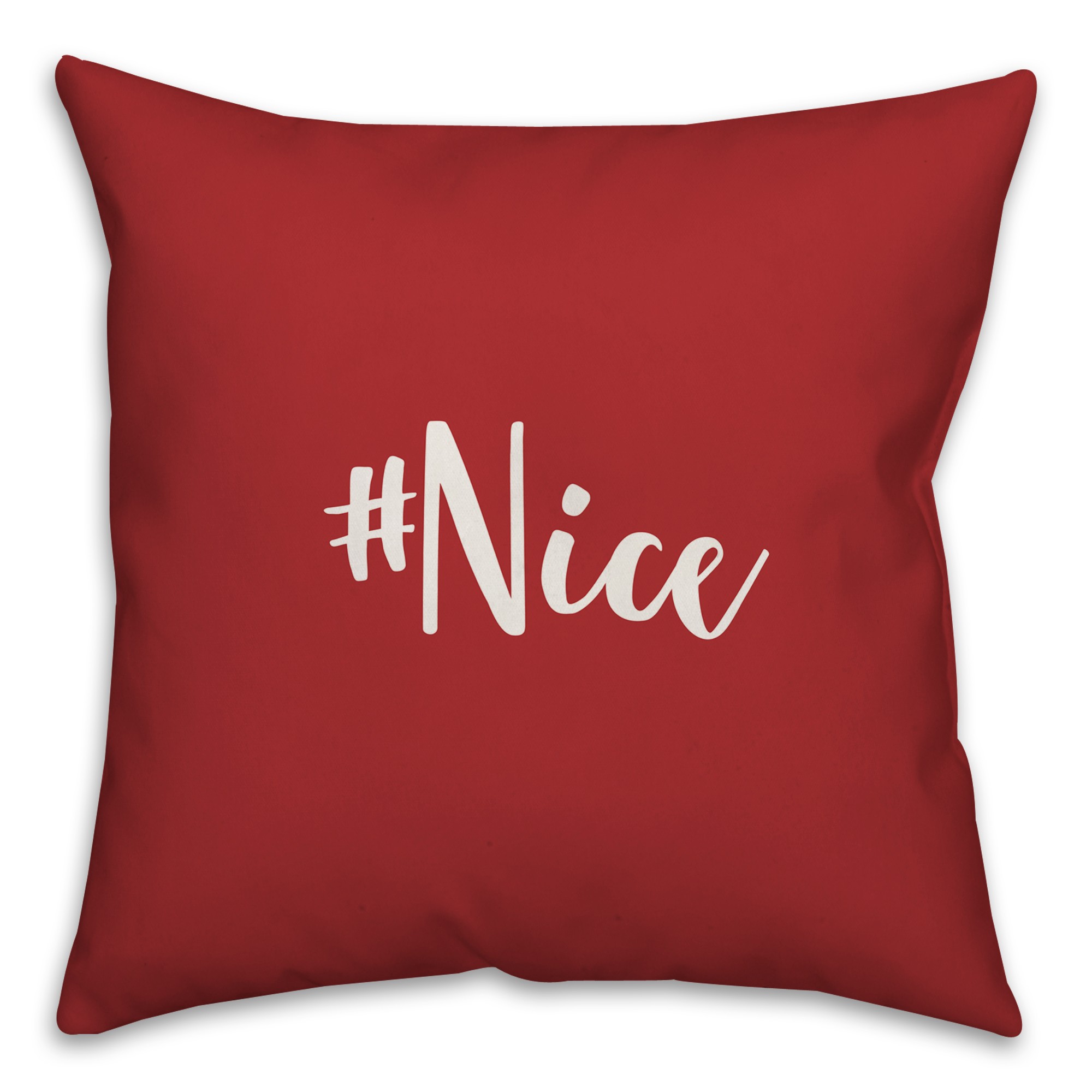 #Nice in Red 18x18 Spun Poly Pillow