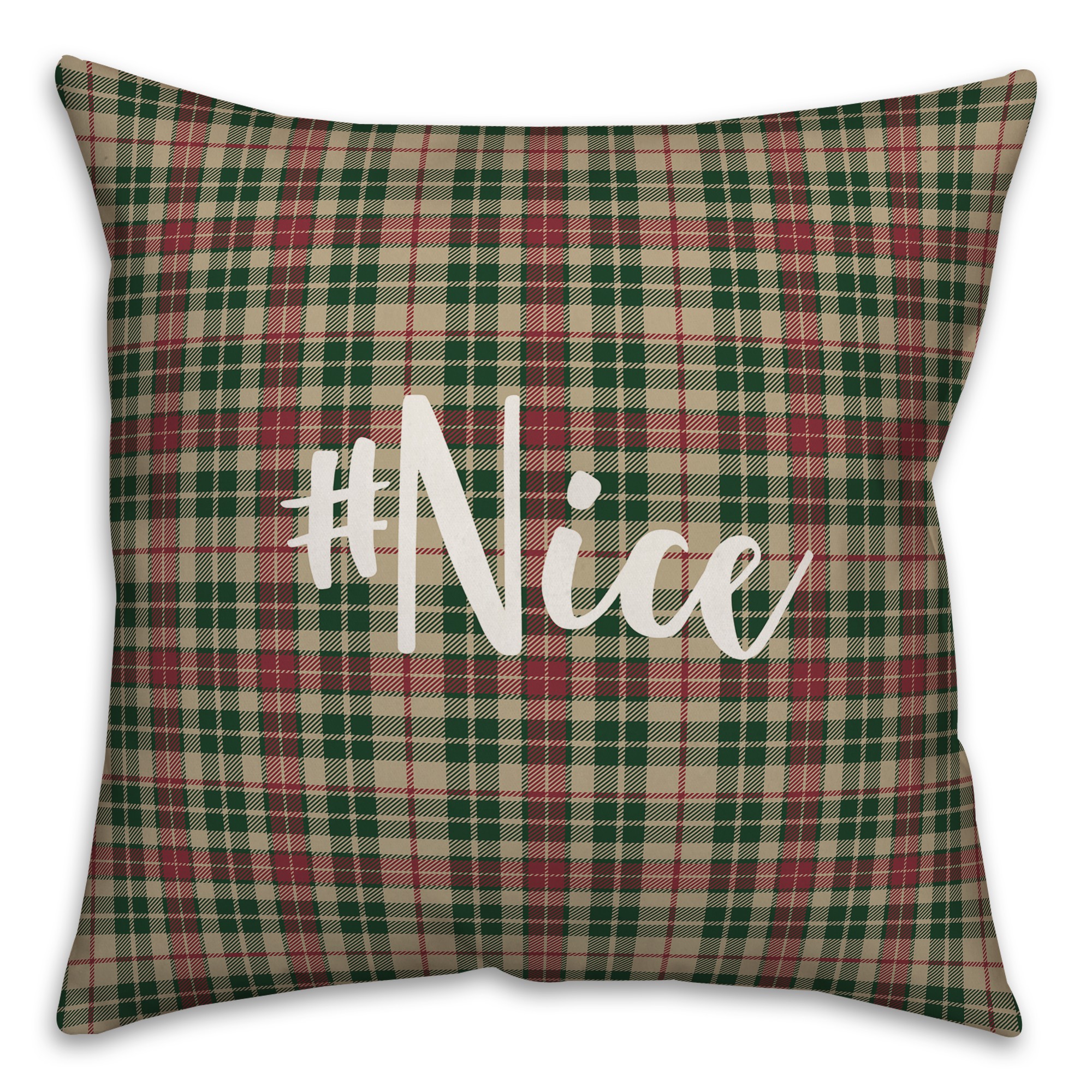 #Nice in Tartan Plaid 18x18 Spun Poly Pillow