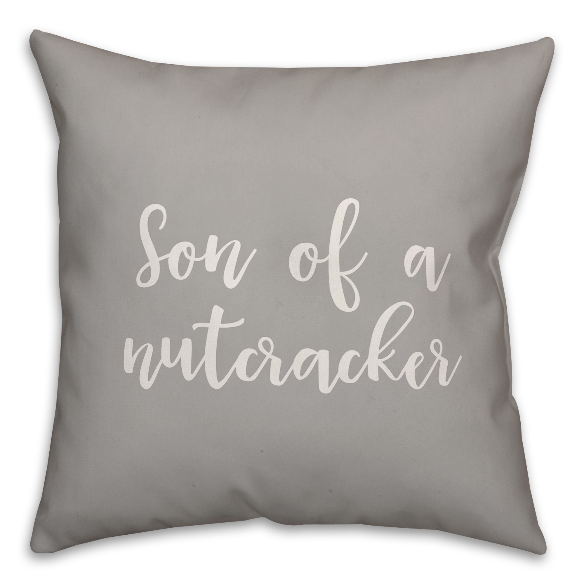 Sun Of A Nutcracker in Gray 18x18 Spun Poly Pillow