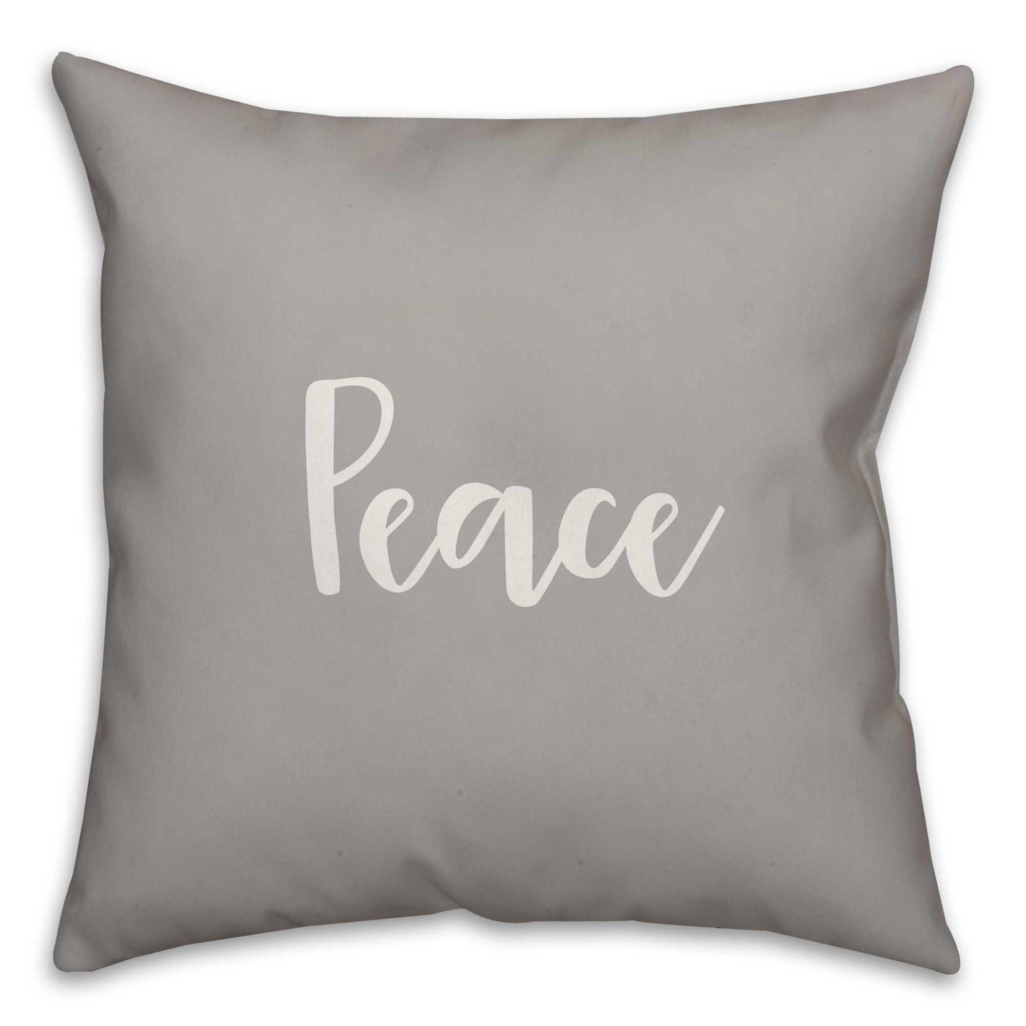 Peace in Gray 18x18 Spun Poly Pillow