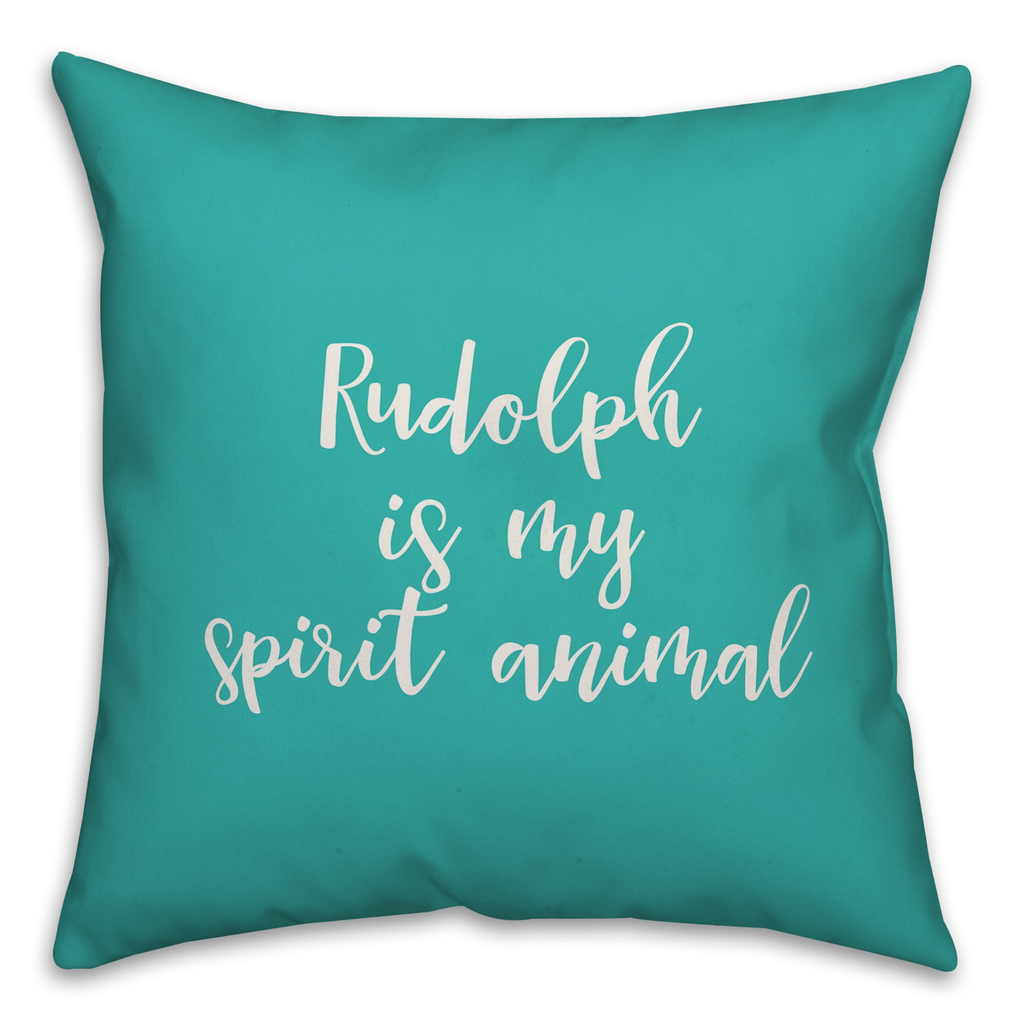 Don’t Get Your Tinsel In A Tangle in Teal 18x18 Spun Poly Pillow
