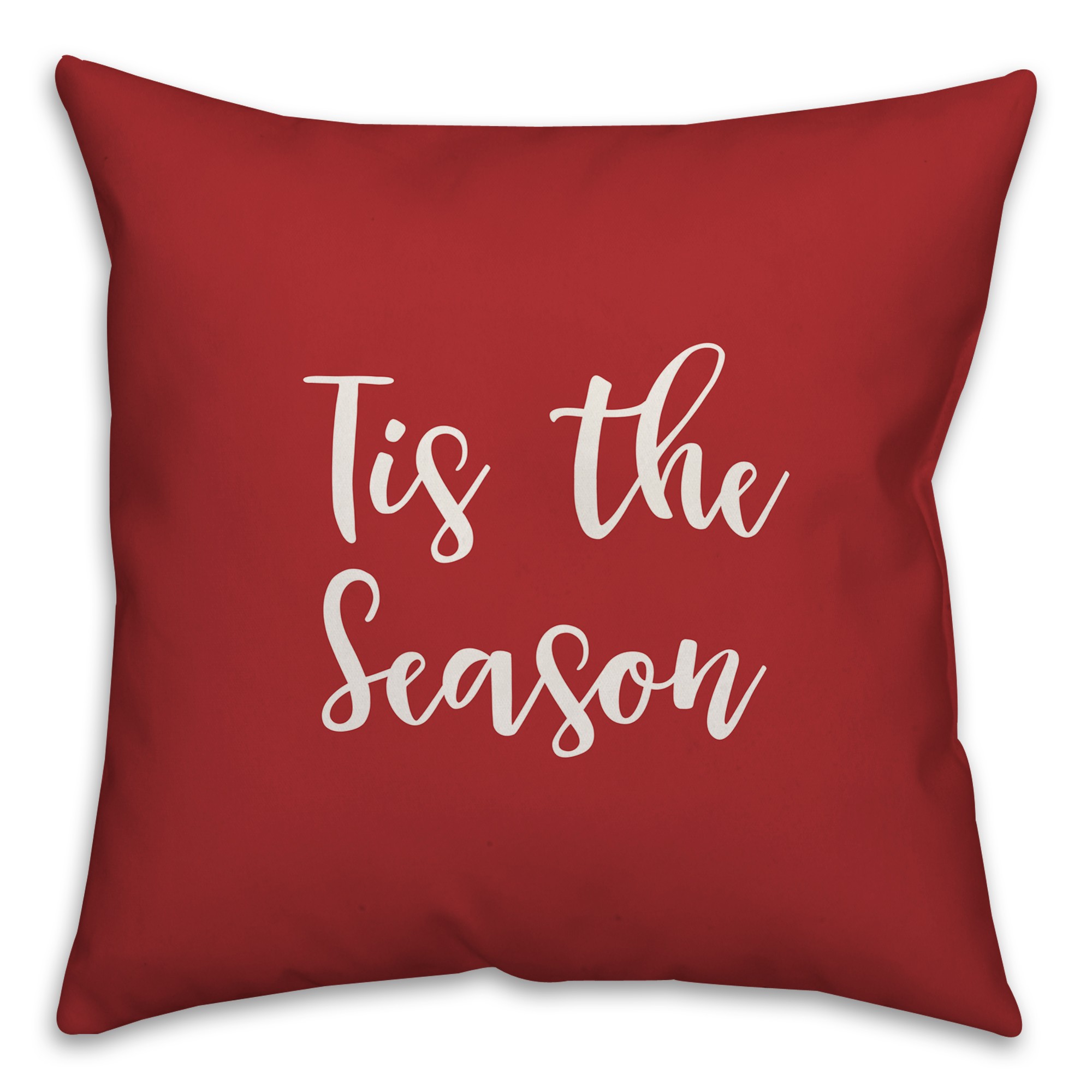 Tis The Season in Red 18x18 Spun Poly Pillow