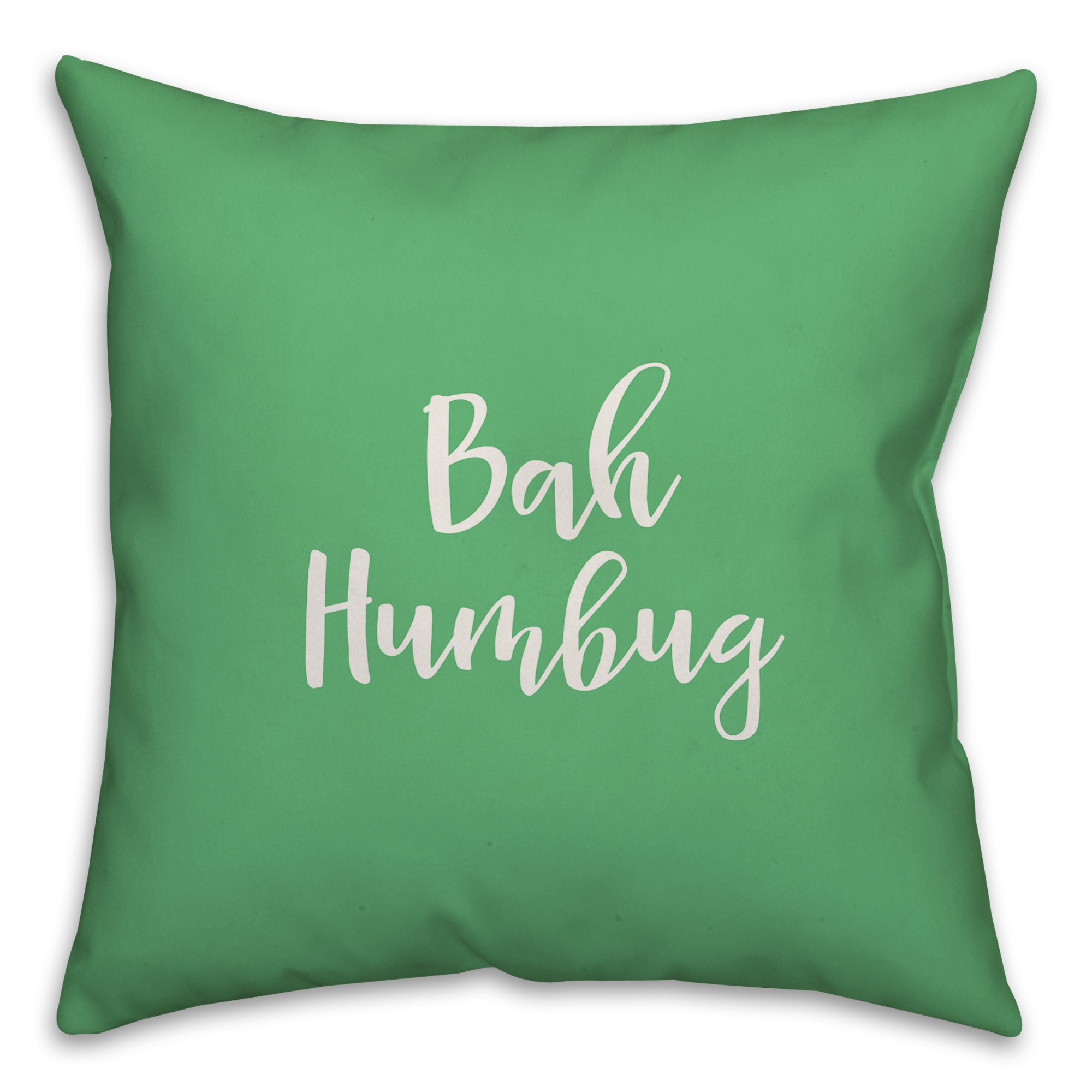 Bah Humbug in Light Green 18x18 Spun Poly Pillow Cover