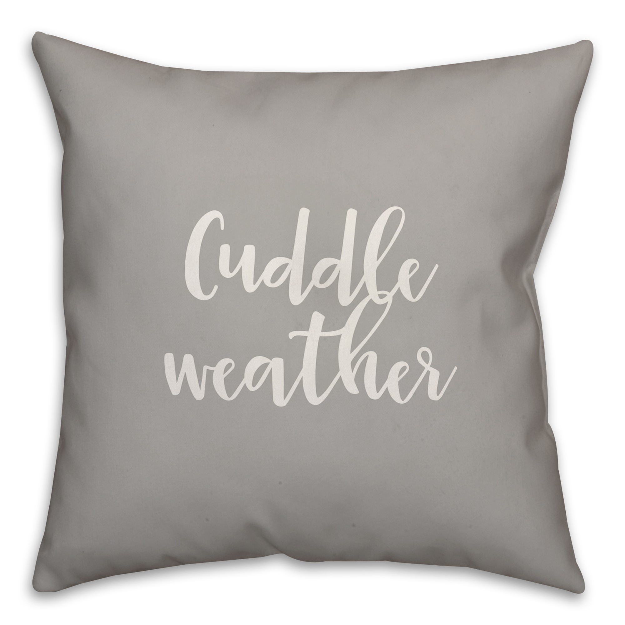 Cuddle Weather in Gray 18x18 Spun Poly Pillow Cover