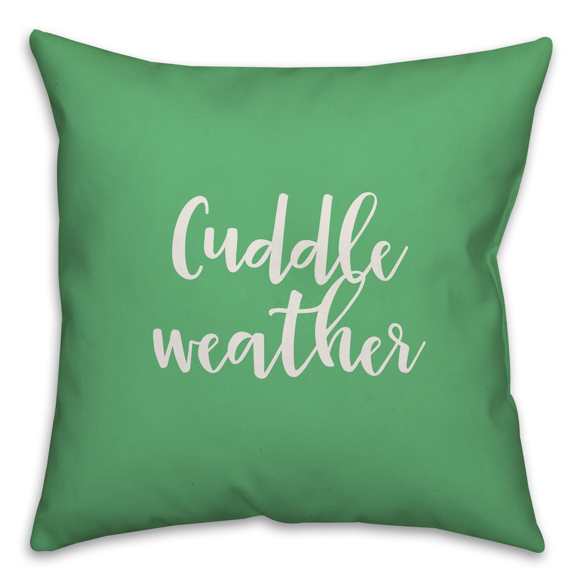 Cuddle Weather in Light Green 18x18 Spun Poly Pillow Cover