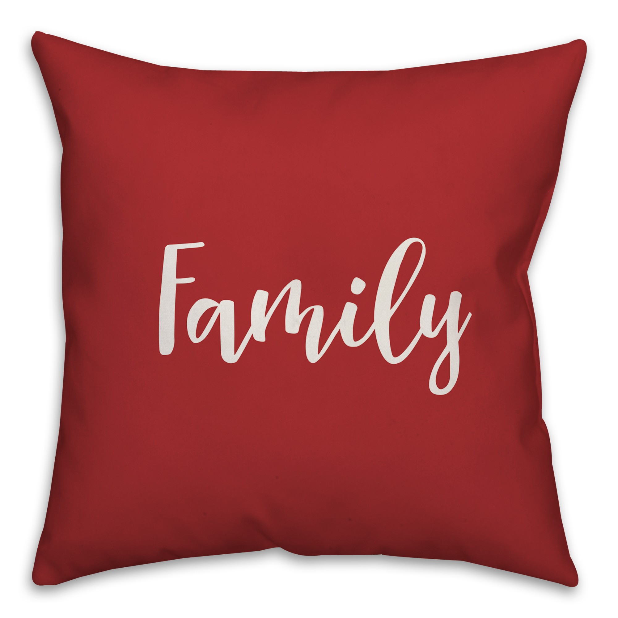 Family in Red 18x18 Spun Poly Pillow Cover