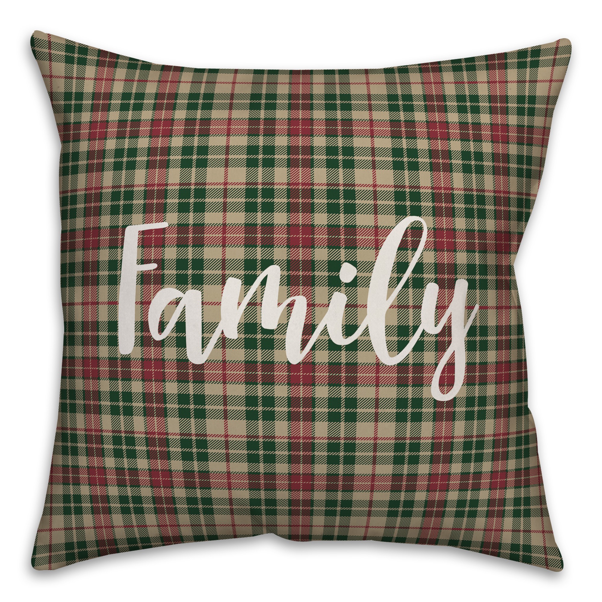 Family in Teal 18x18 Spun Poly Pillow Cover
