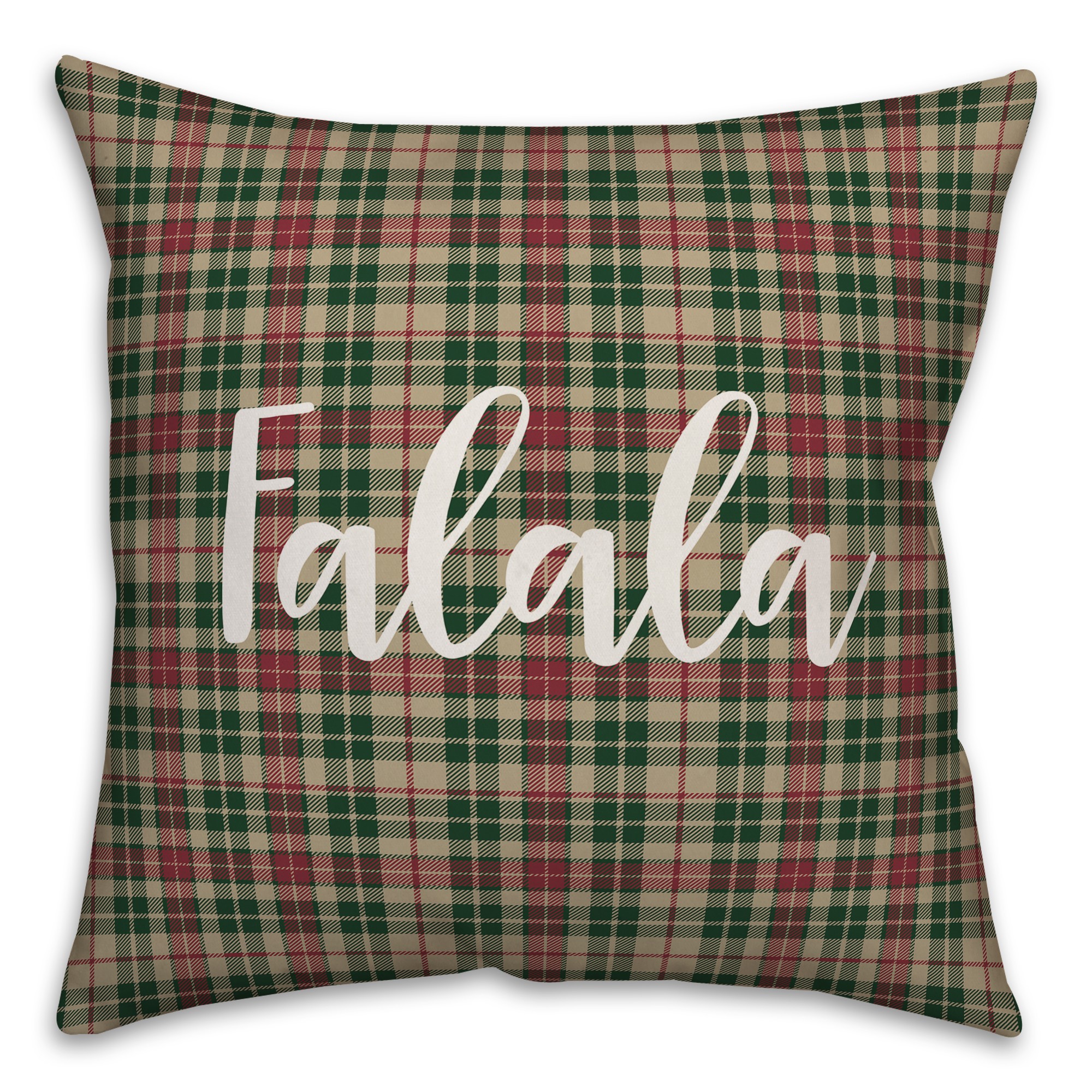 Falala in Tartan Plaid 18x18 Spun Poly Pillow Cover