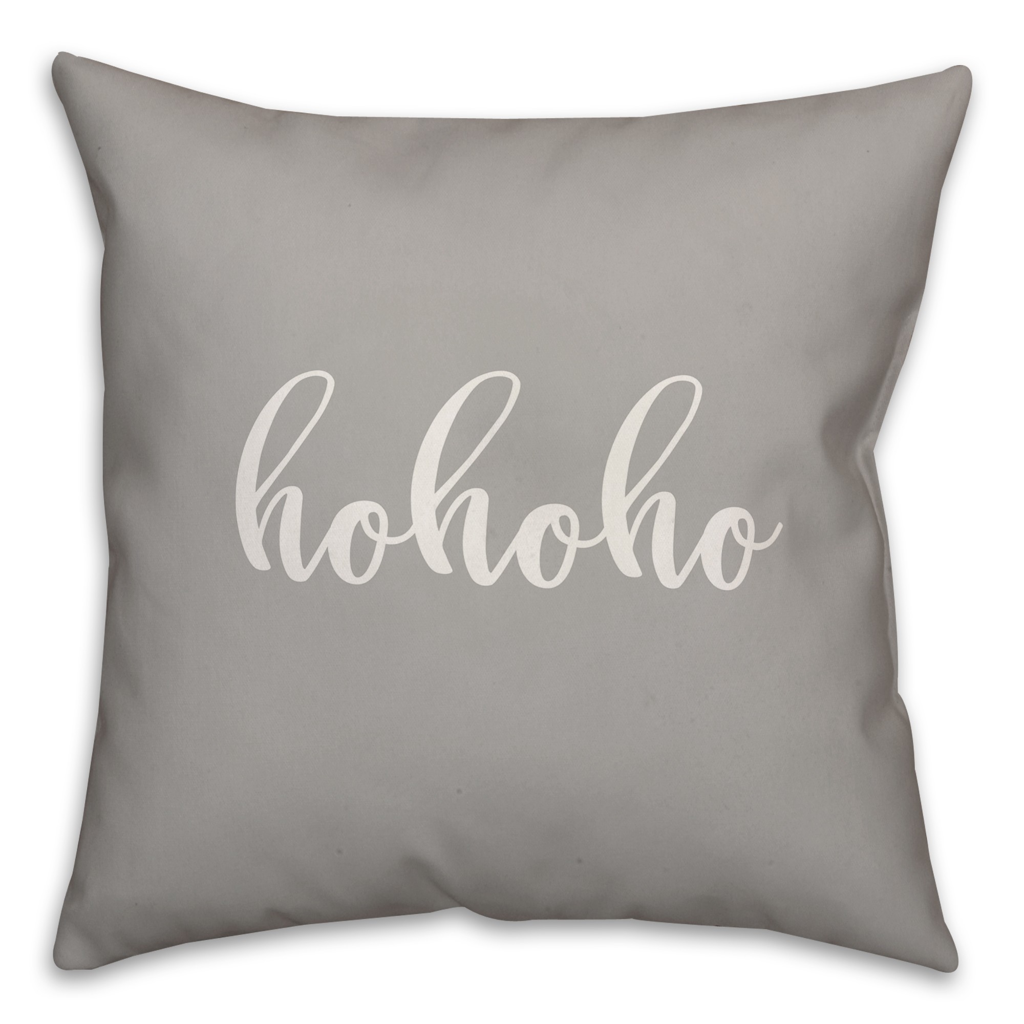 Hohoho in Gray 18x18 Spun Poly Pillow Cover