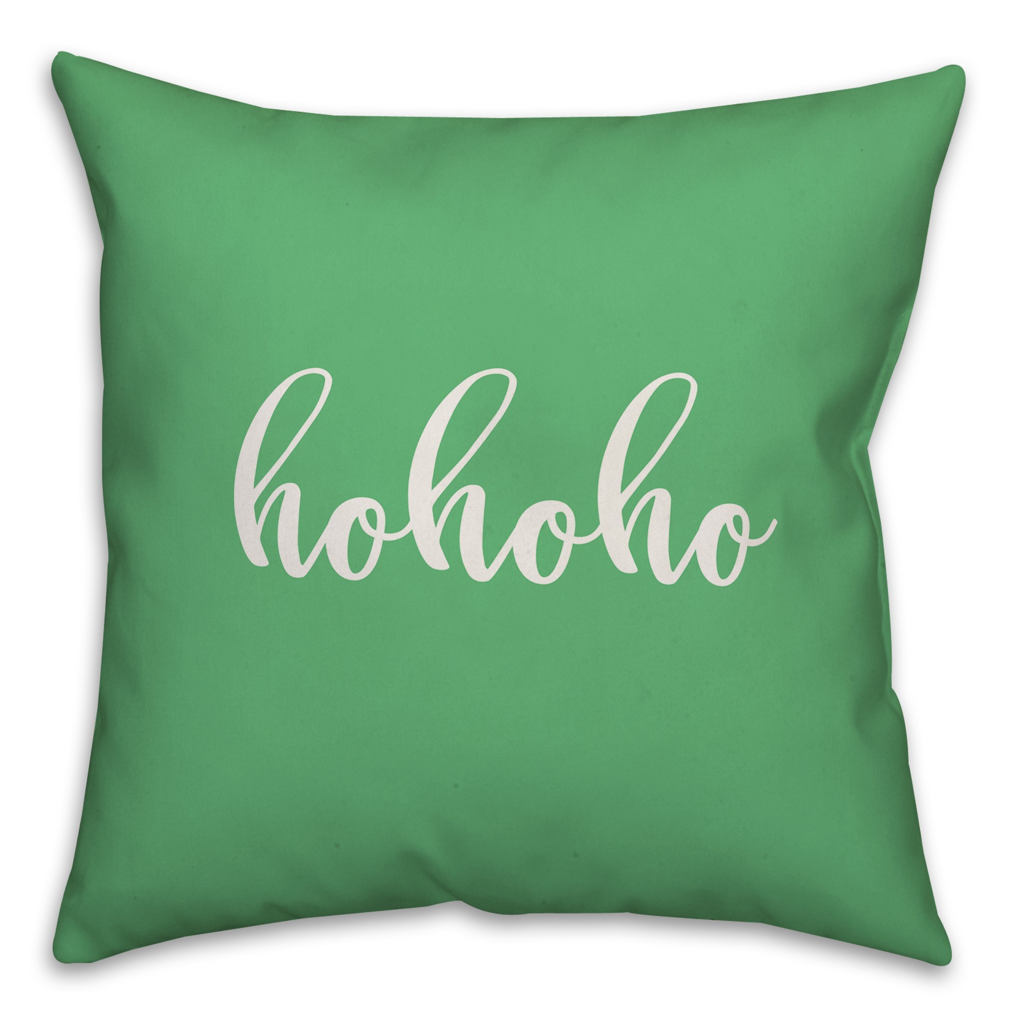 Hohoho in Light Green 18x18 Spun Poly Pillow Cover