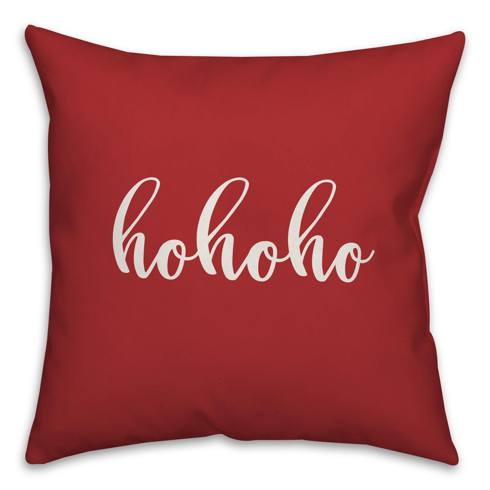 Hohoho in Red 18x18 Spun Poly Pillow Cover