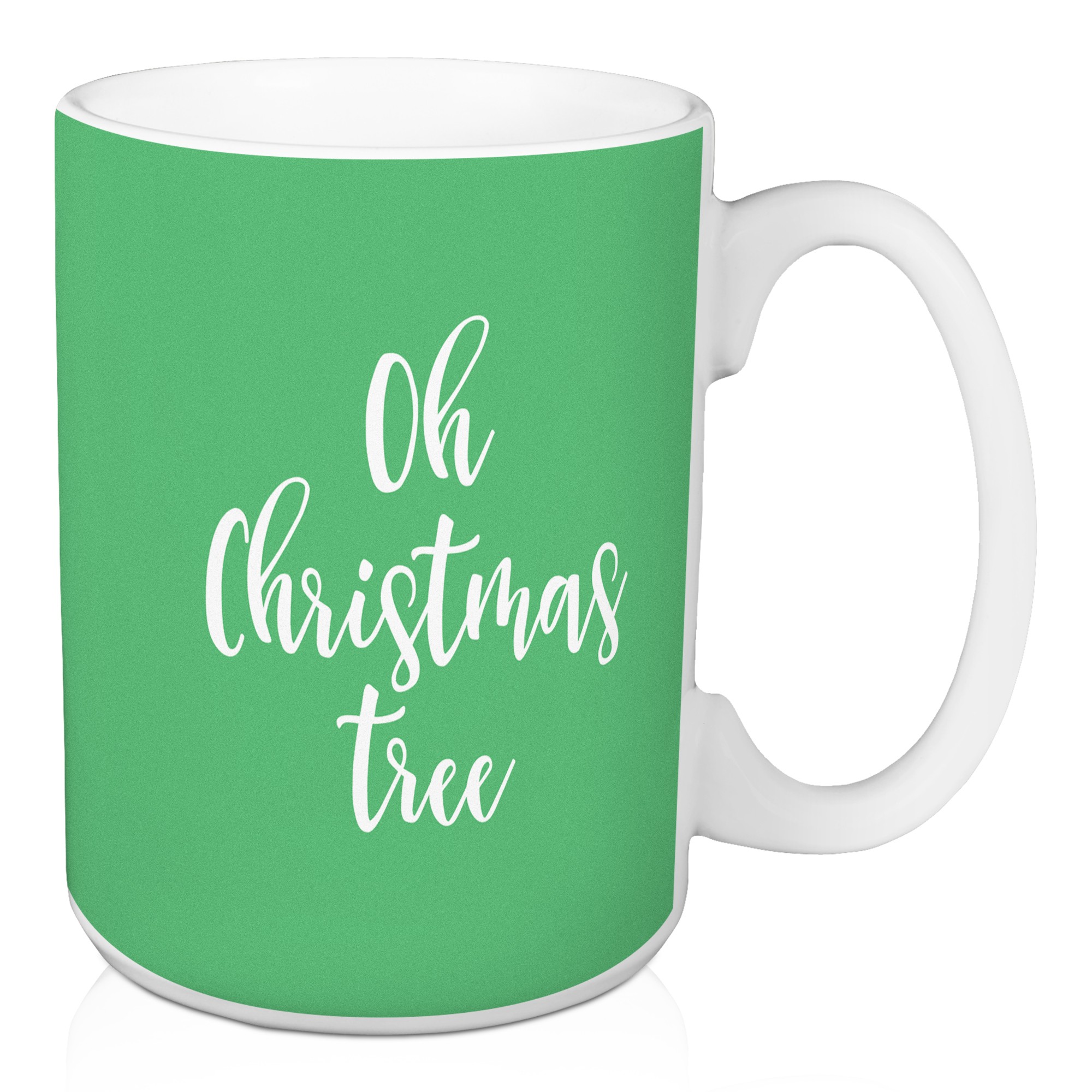 Oh Christmas Tree in Light Green 15 oz Mug