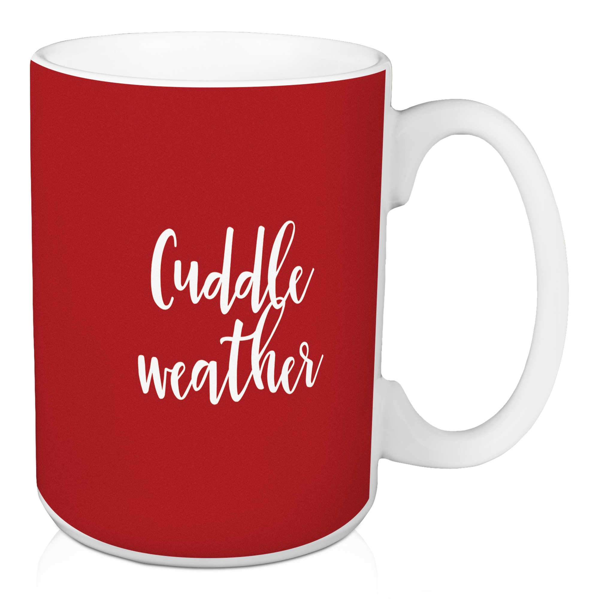 Cuddle Weather in Red 15 oz Mug