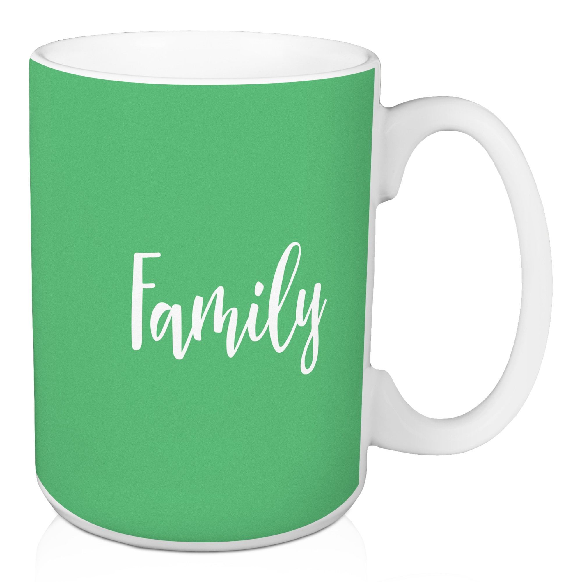 Family in Light Green 15 oz Mug