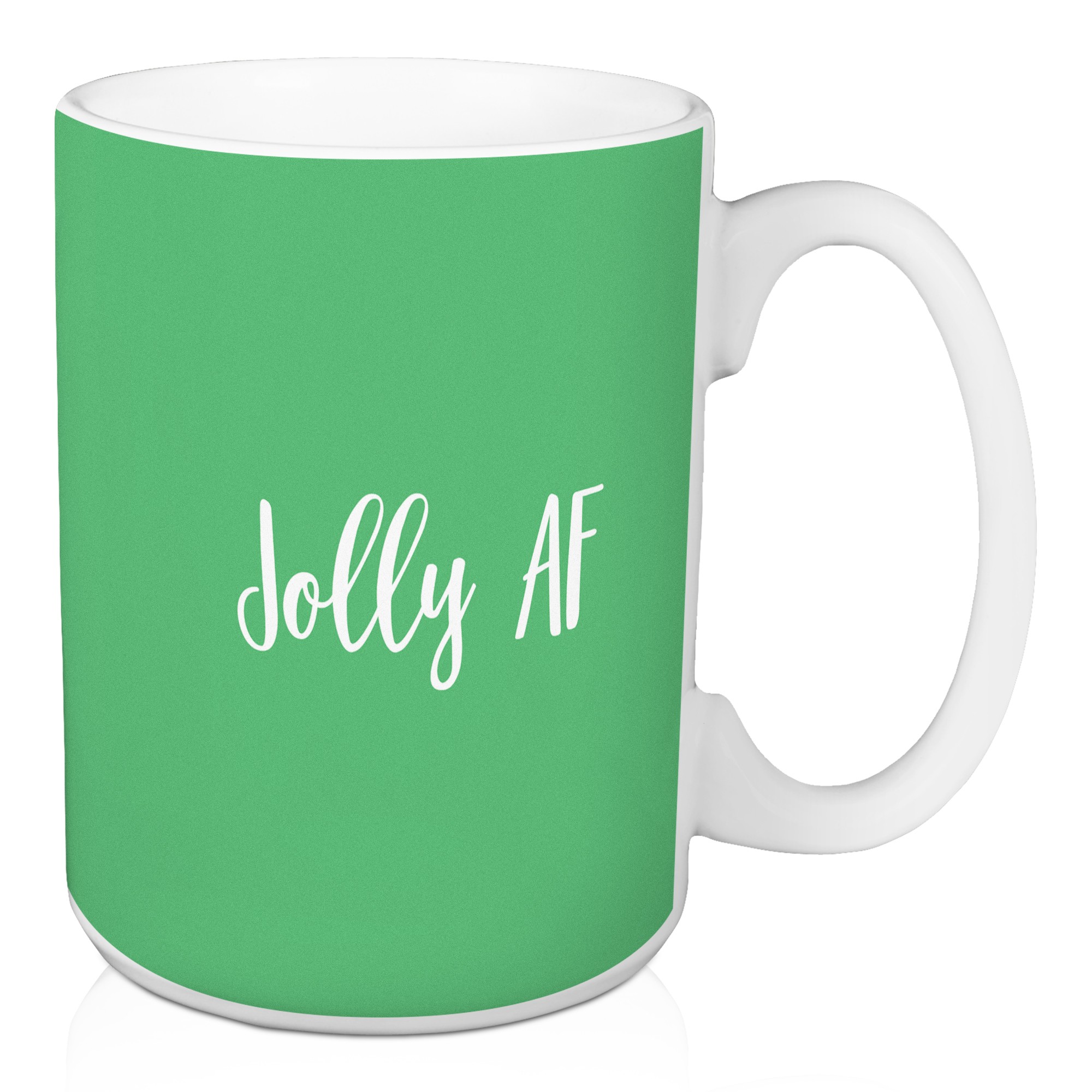 Jolly AF in Light Green 15 oz Mug