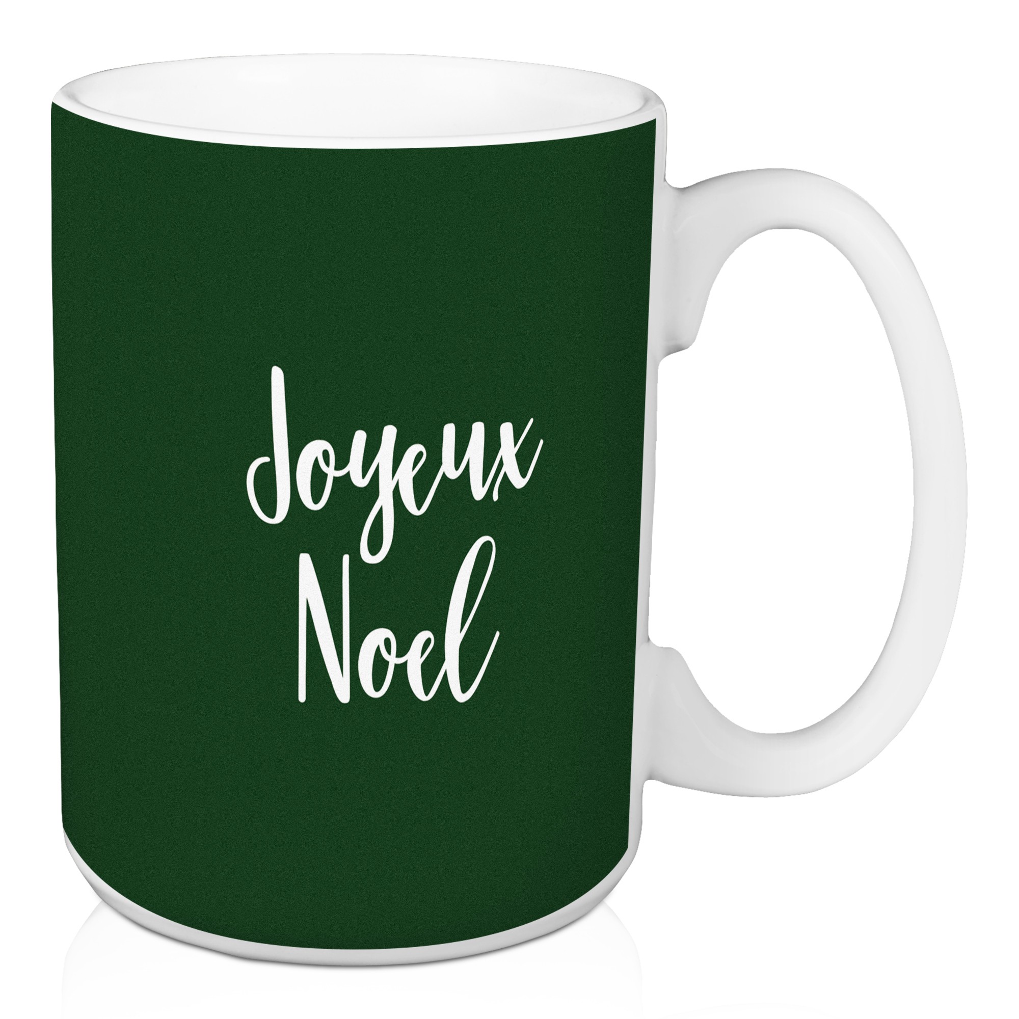 Joyeux Noel in Dark Green 15 oz Mug