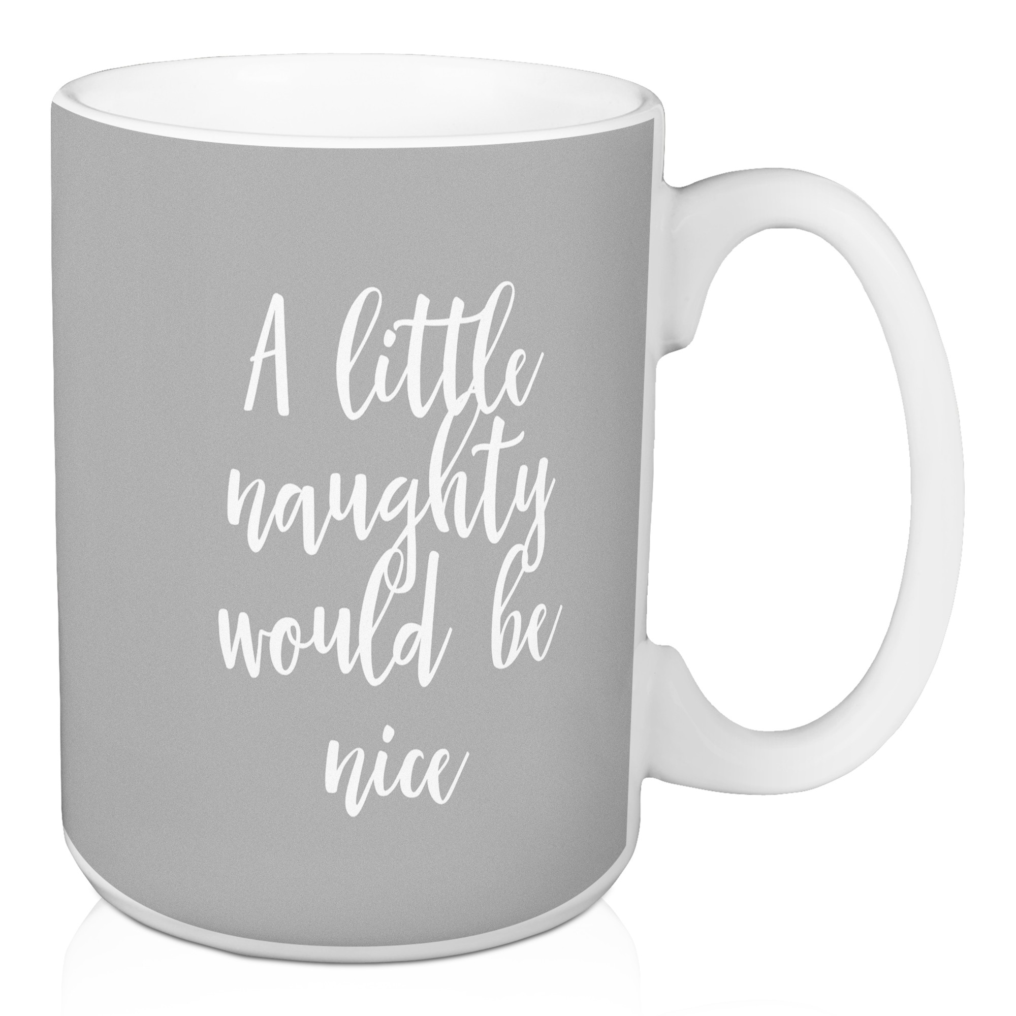 A Little Naughty Would Be Nice in Teal 15 oz Mug